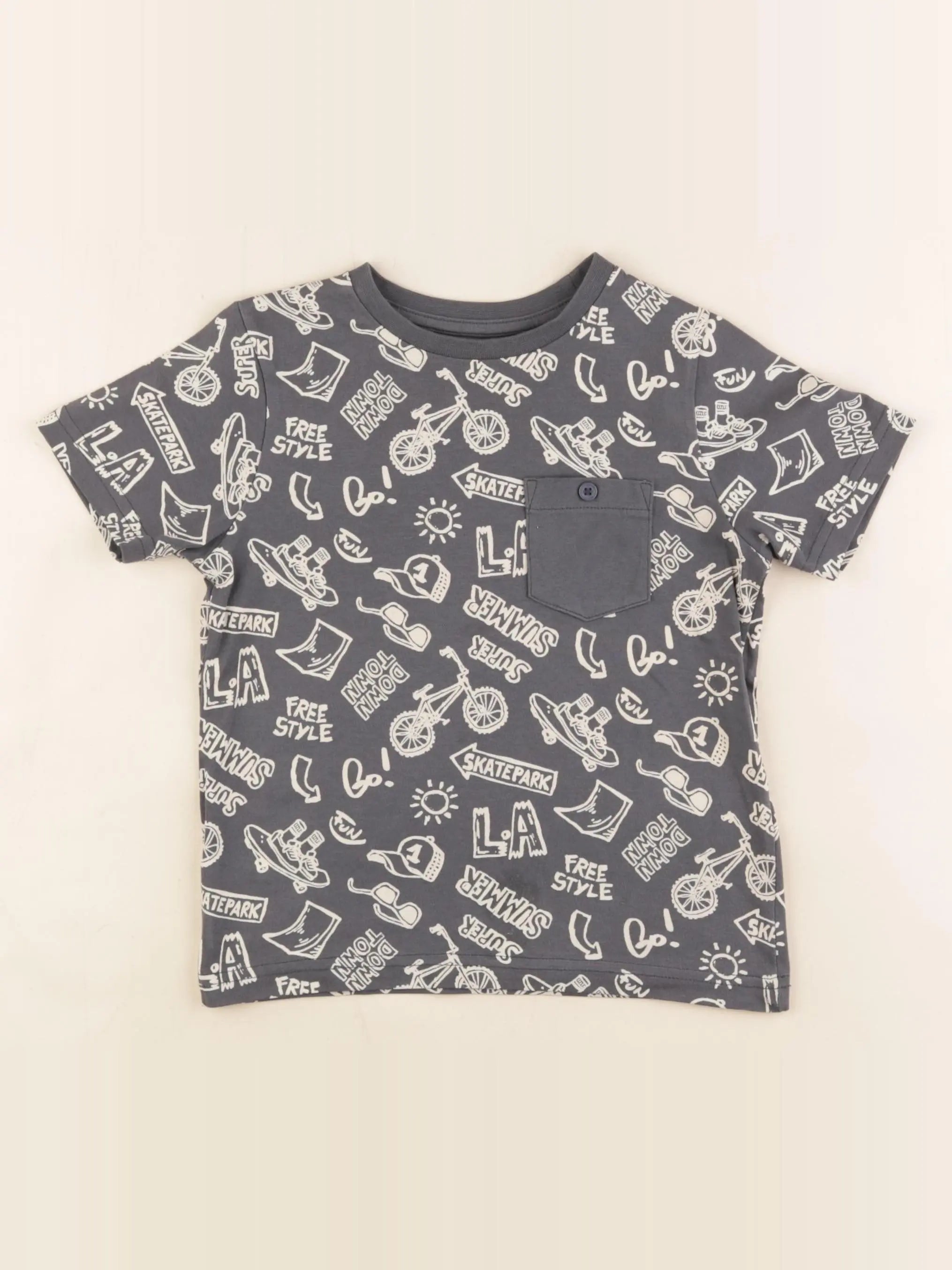 Vertbaudet - tee-shirt gris - 5 ans
