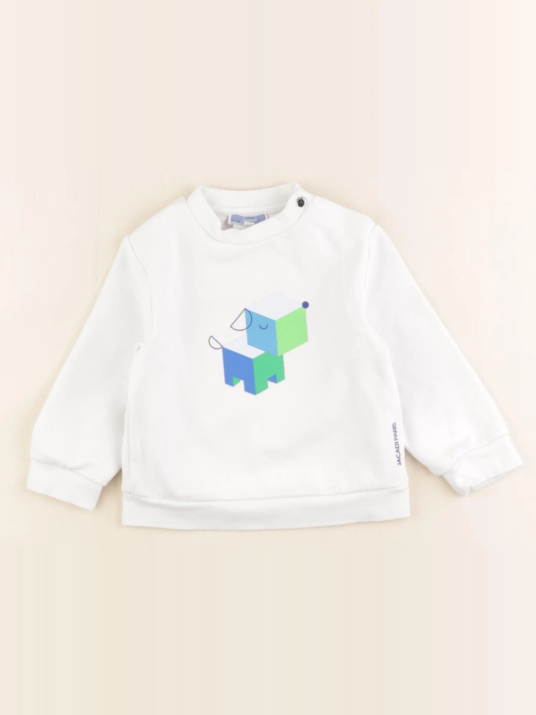 Jacadi - sweat blanc - 24 mois