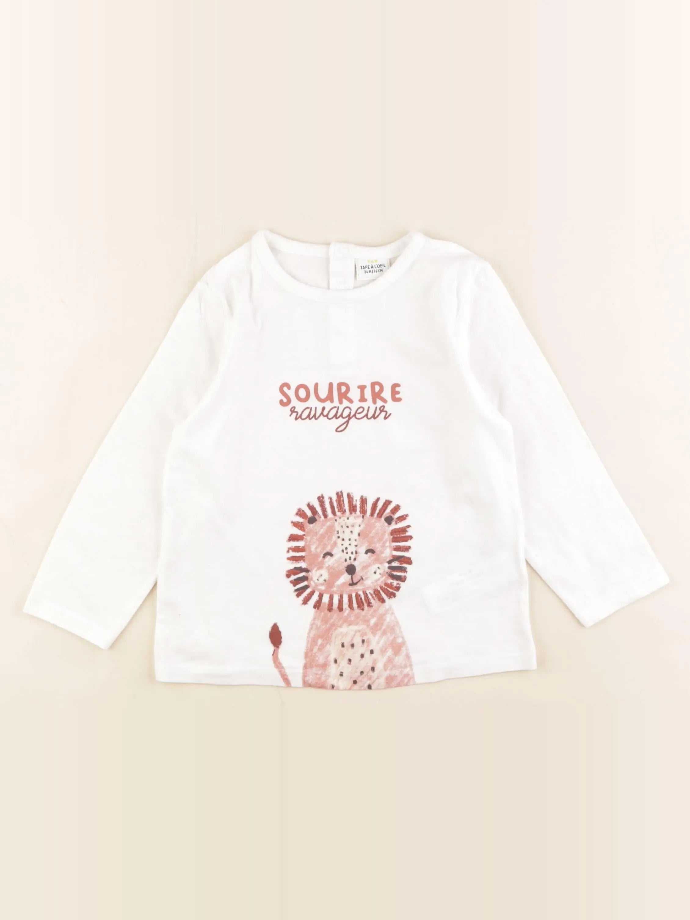 Tape à l'oeil - tee-shirt blanc - 36 mois