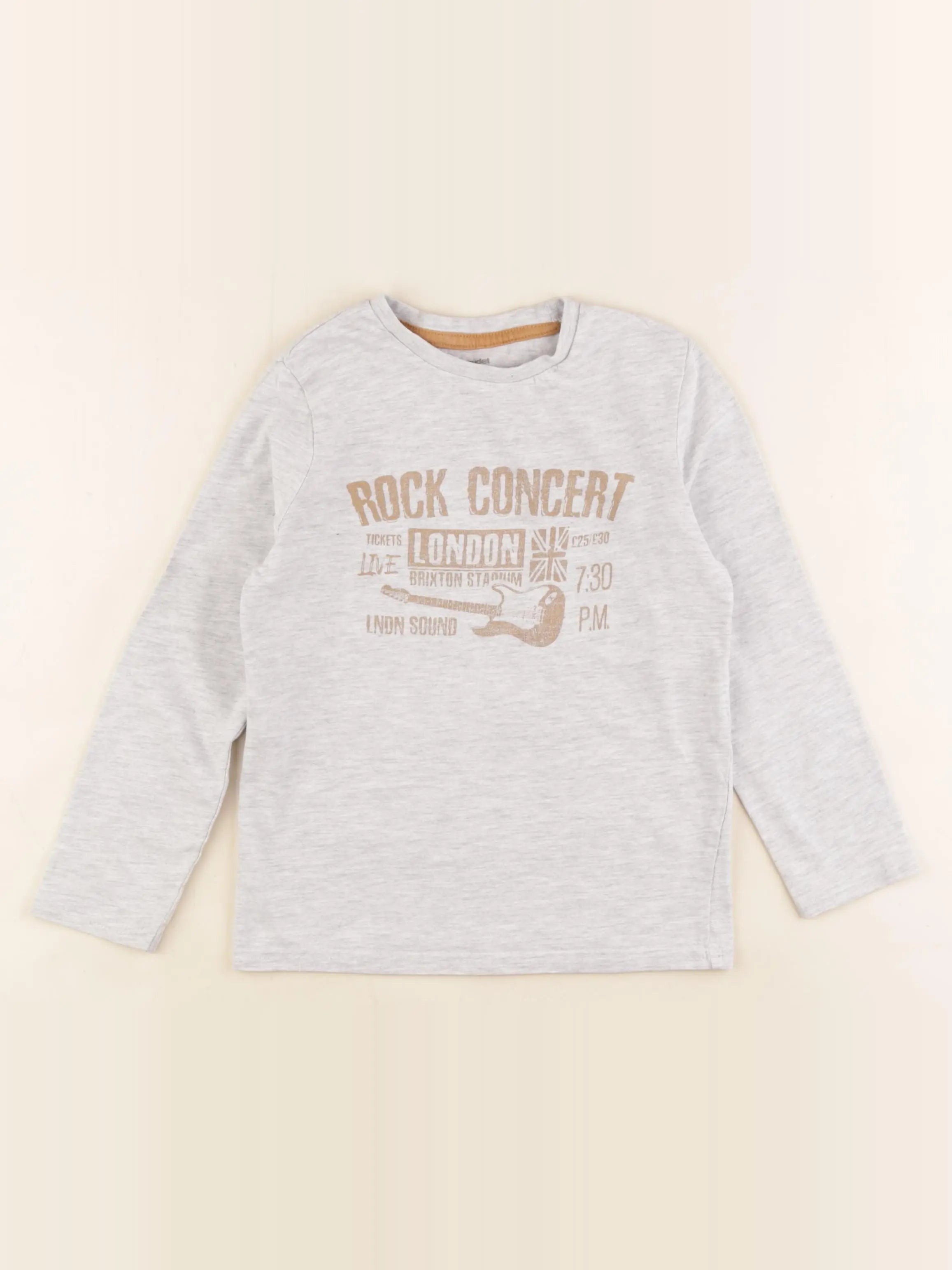 Vertbaudet - tee-shirt gris - 6 ans