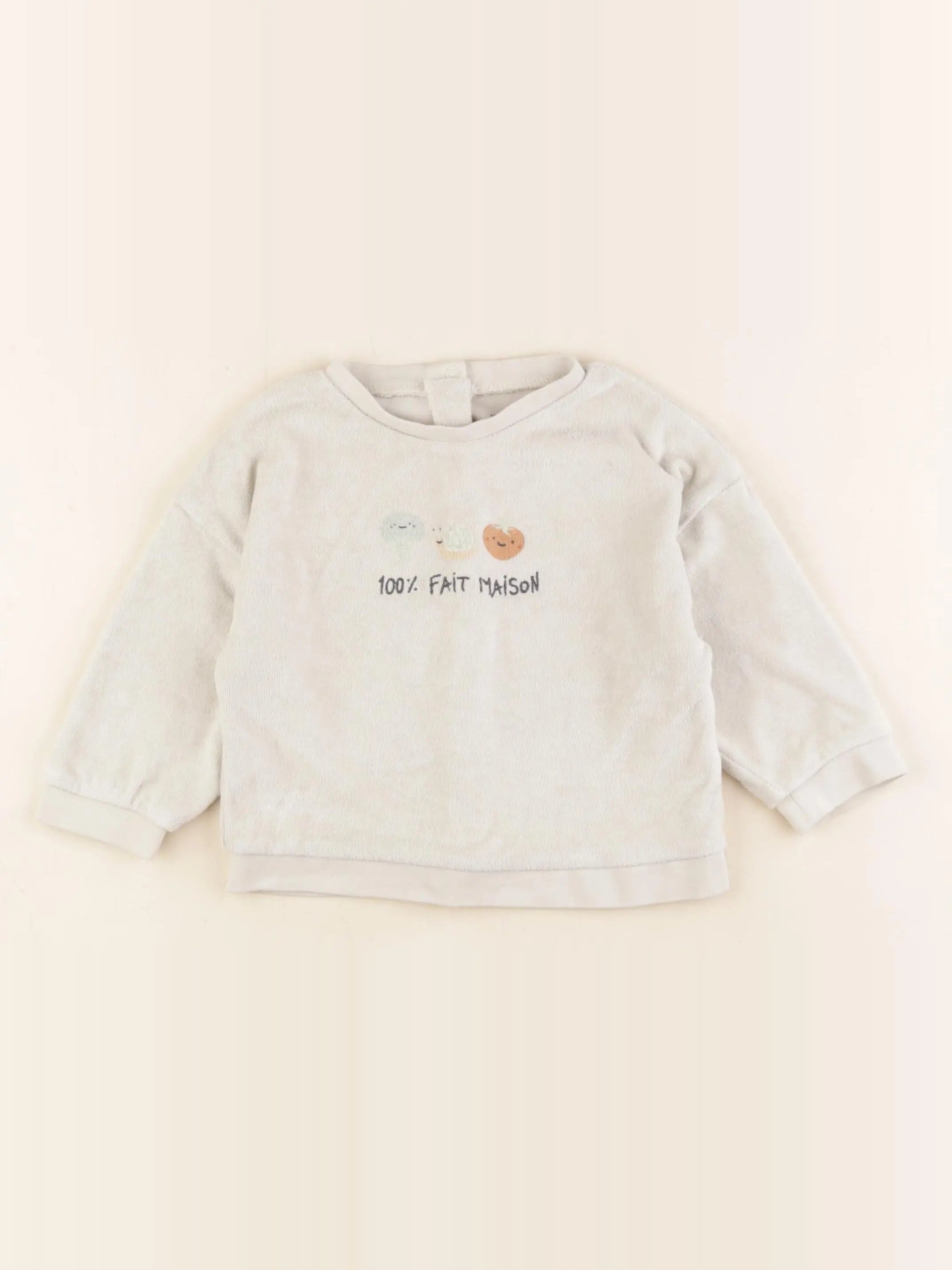 Vertbaudet - sweat gris - 18 mois