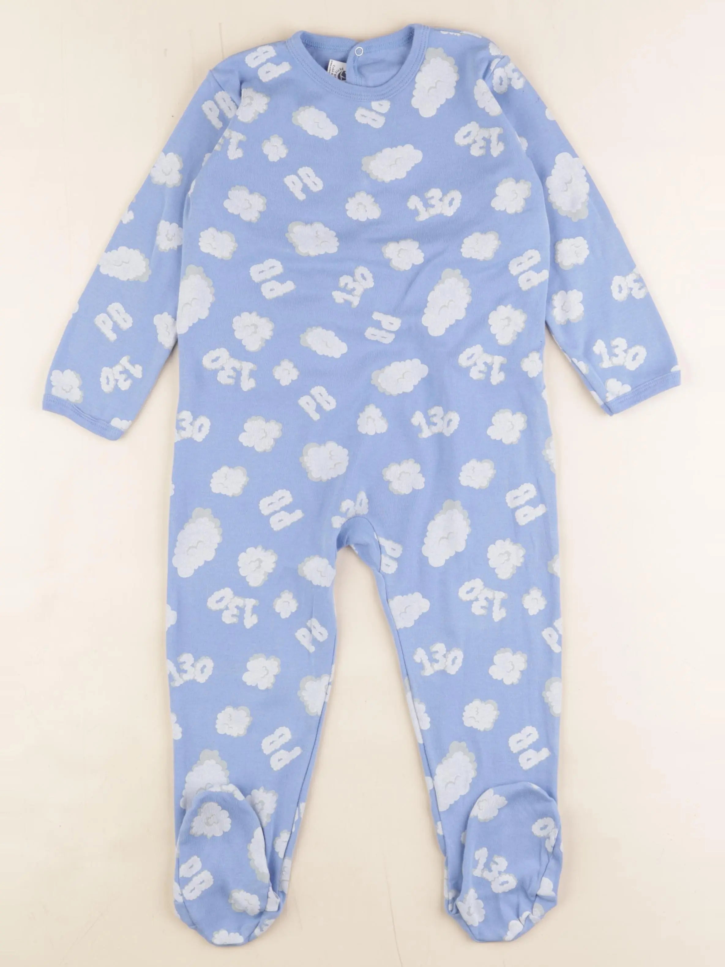 Petit Bateau - pyjama coton bleu - 36 mois