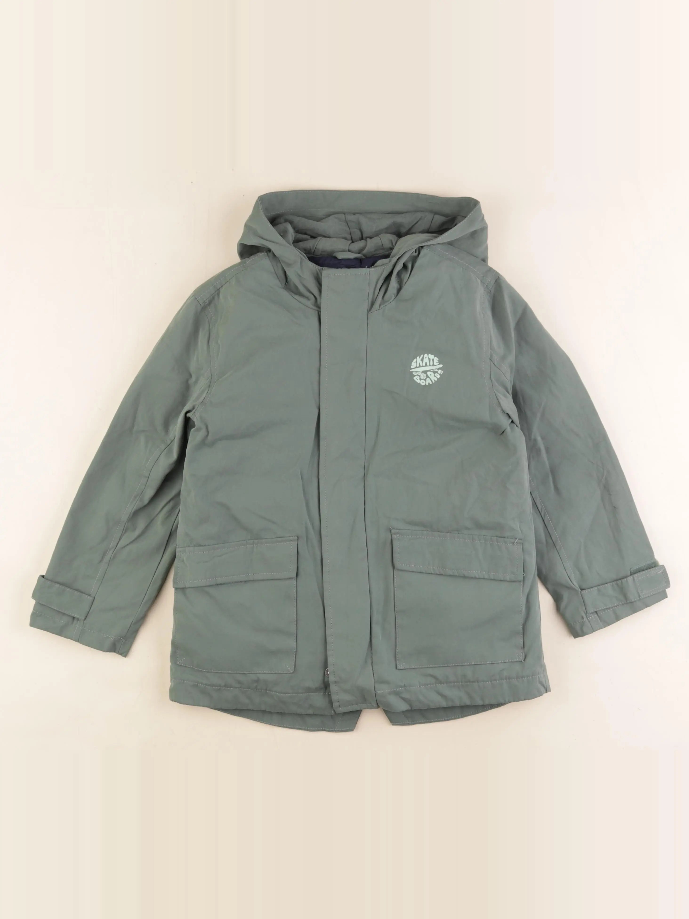 Vertbaudet - parka vert - 6 ans