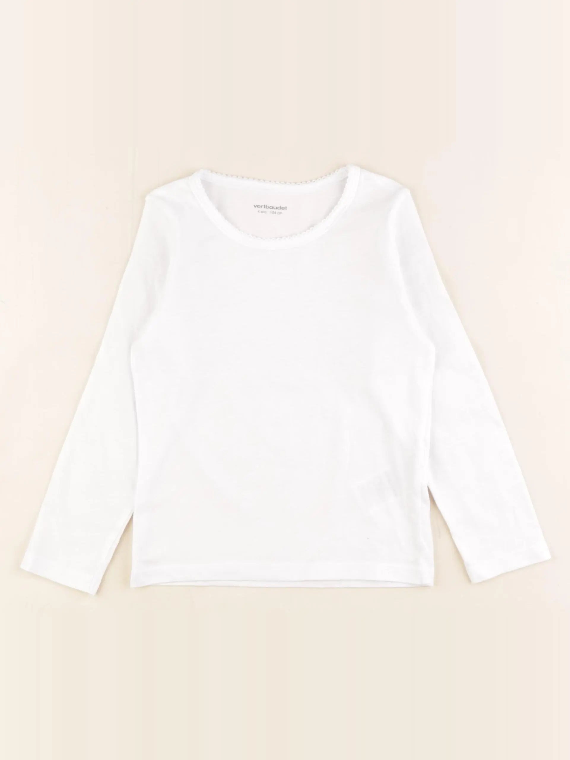 Vertbaudet - maillot de corps blanc - 4 ans