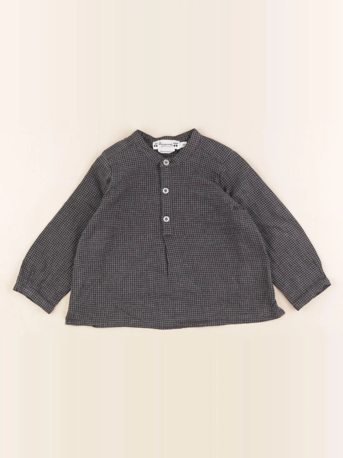 Bonpoint - chemise gris - 18 mois