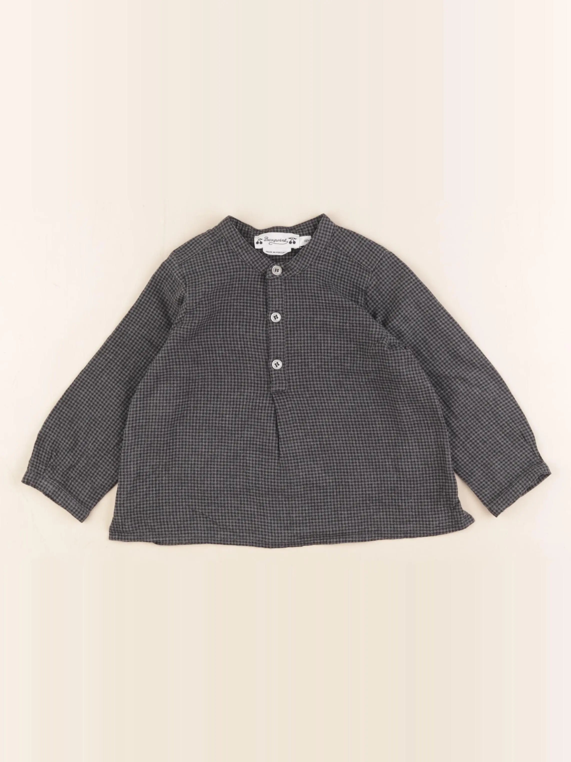 Bonpoint - chemise gris - 18 mois