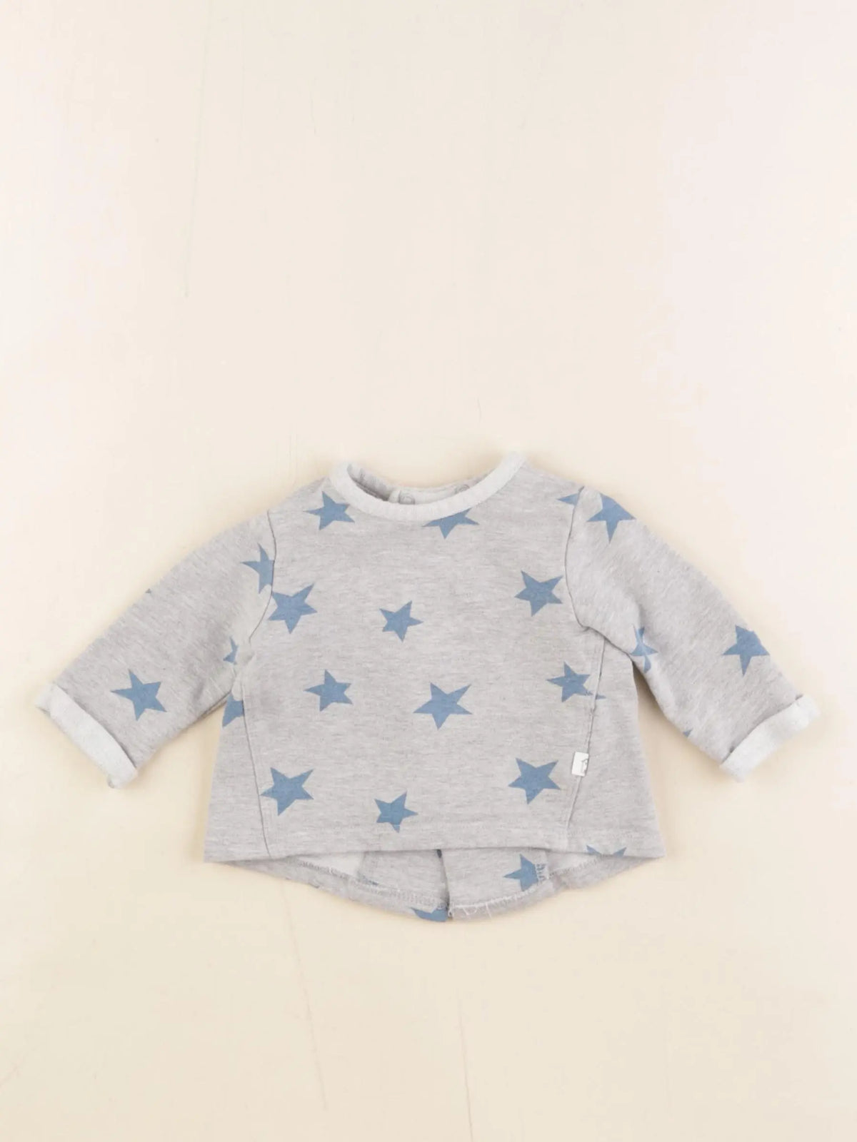 Tape à l'oeil - sweat bleu, gris - 1 mois