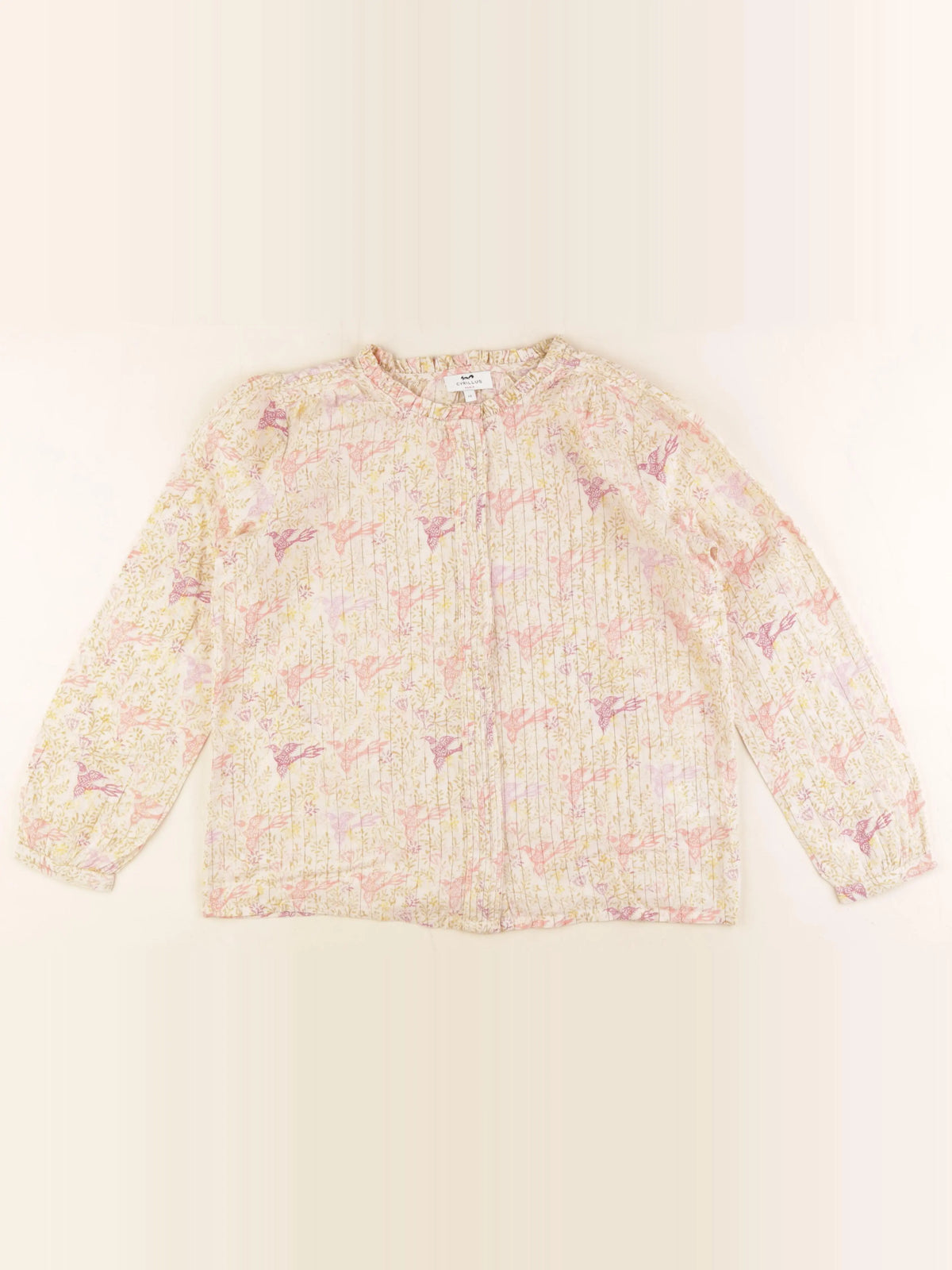 Cyrillus - blouse or, rose - 12 ans