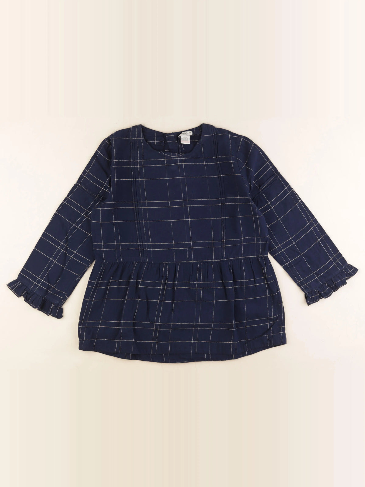 Cyrillus - blouse bleu, argent - 14 ans