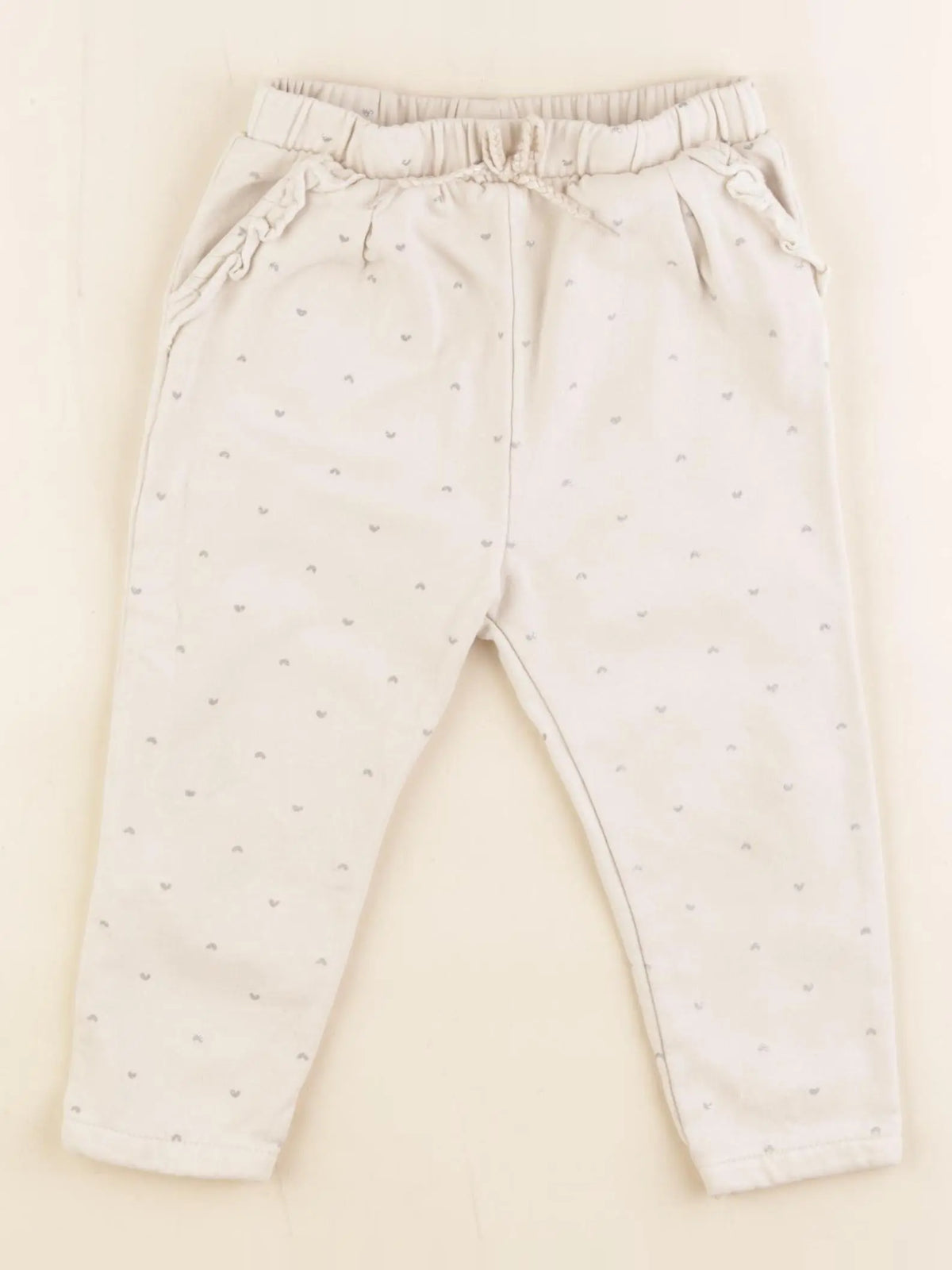Vertbaudet - jogging doublé beige, argent - 36 mois