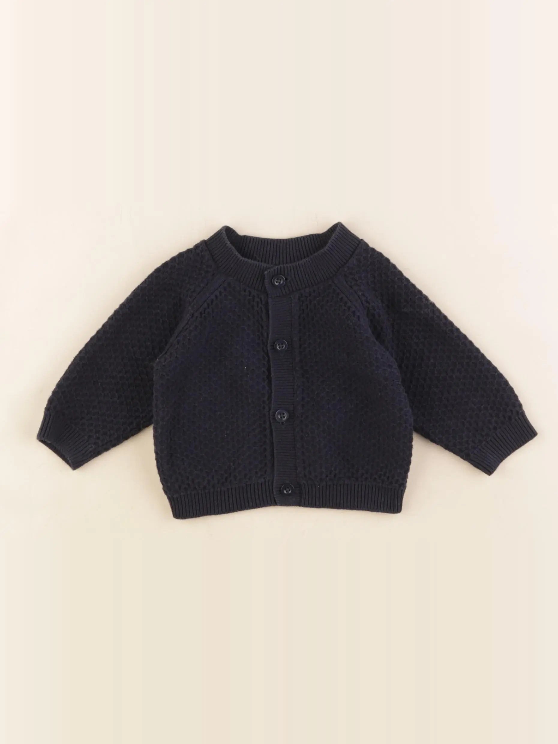 Petit Bateau - gilet bleu - 3 mois