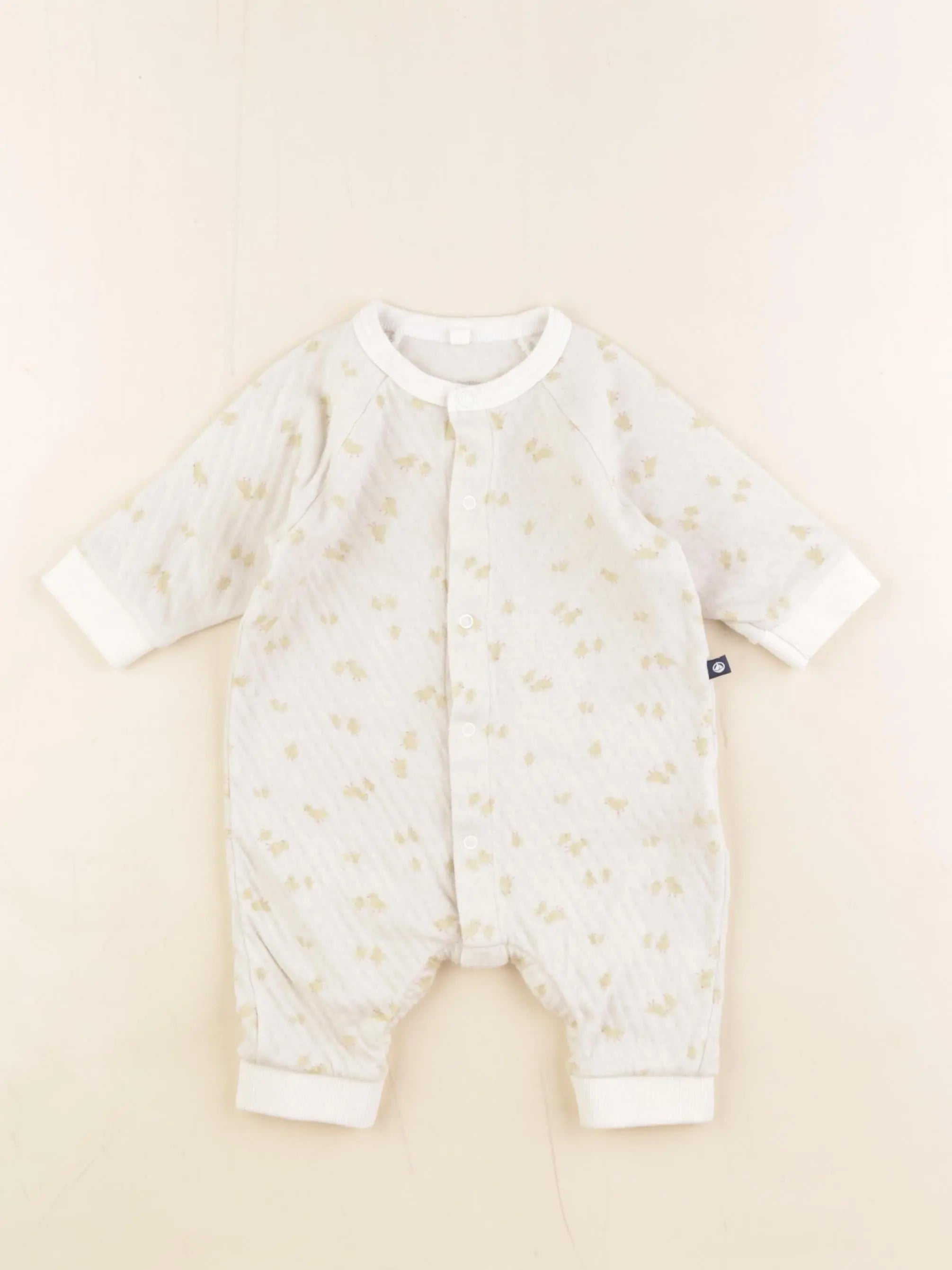 Petit Bateau - pyjama coton beige - 3 mois