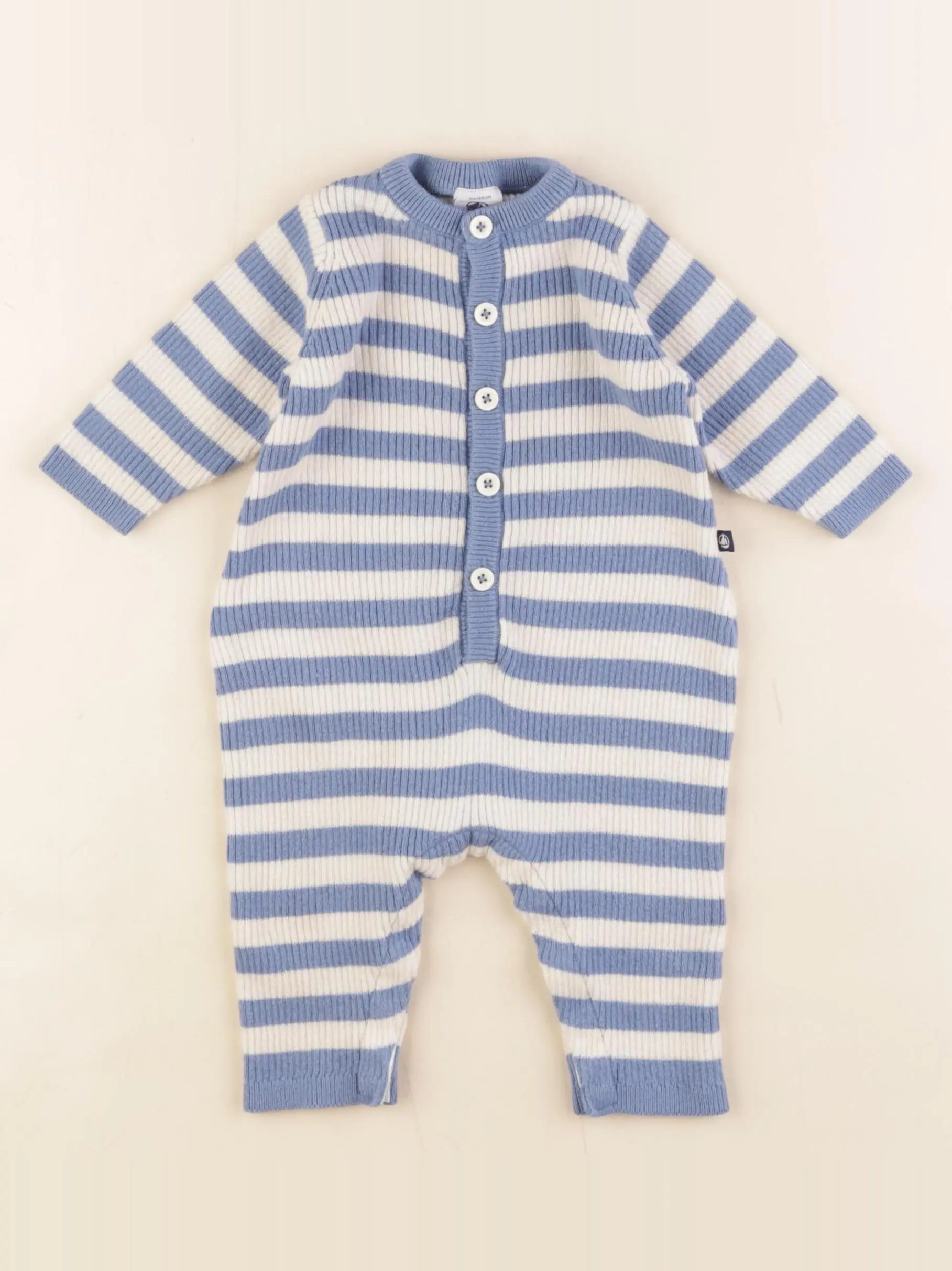 Petit Bateau - combinaison bleu - 3 mois