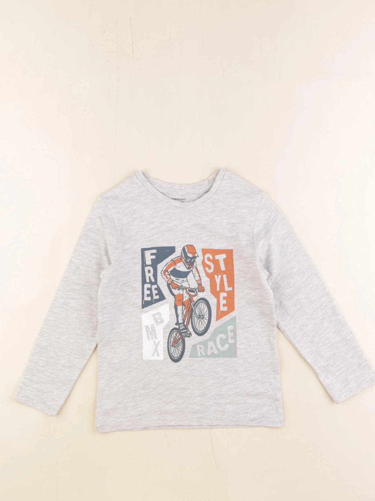 Vertbaudet - tee-shirt gris - 6 ans