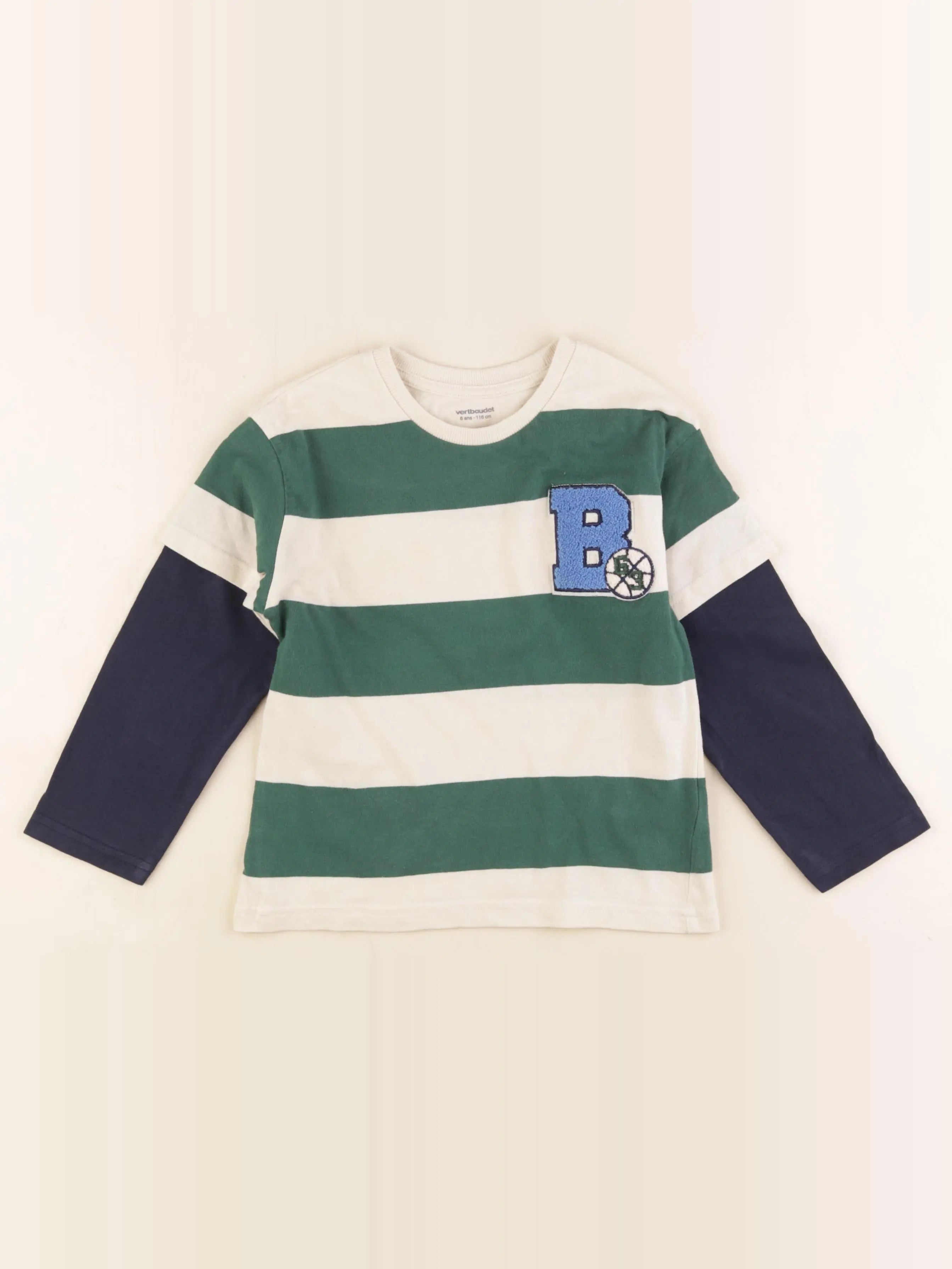 Vertbaudet - tee-shirt blanc - 6 ans