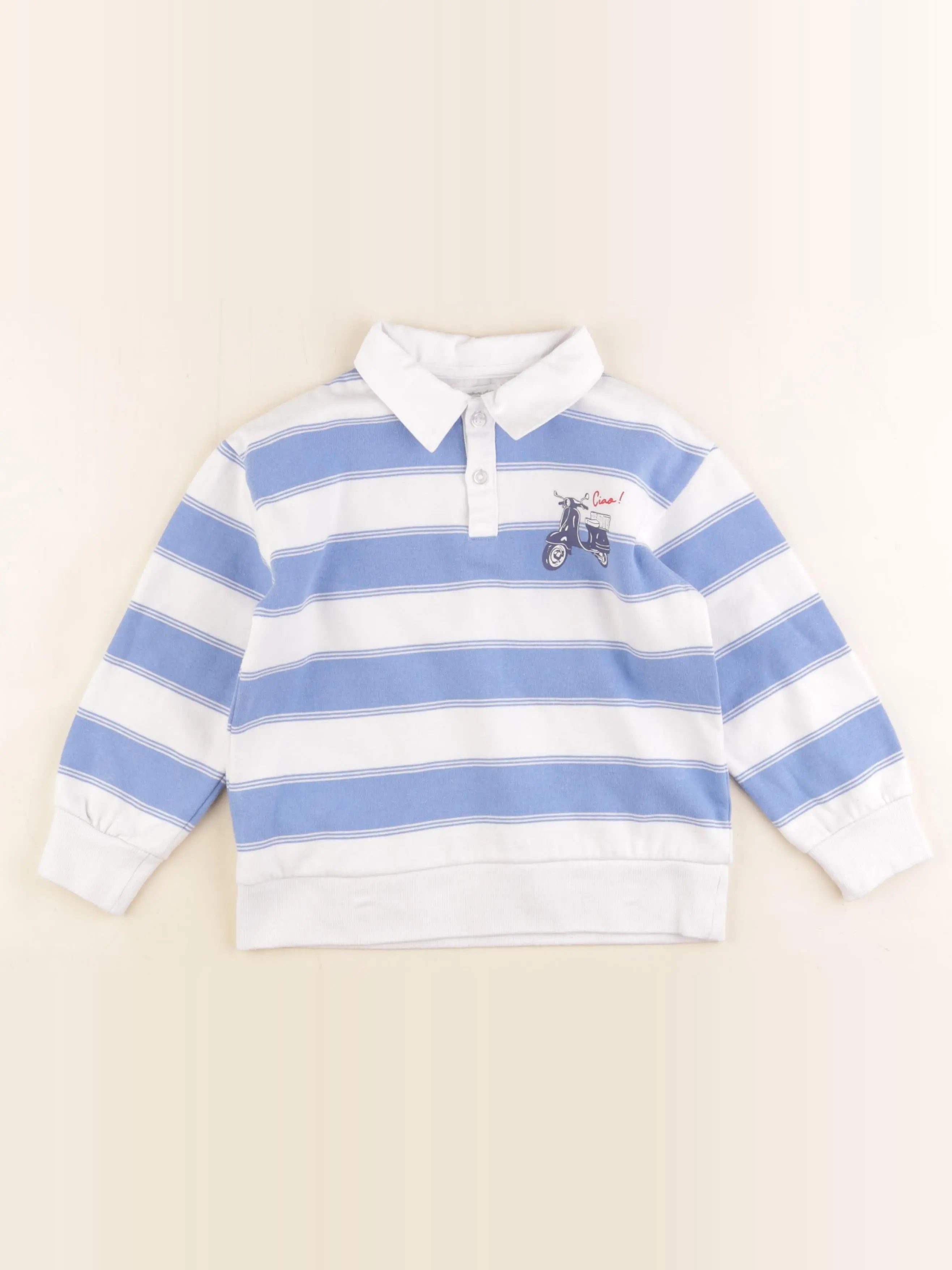 Vertbaudet - sweat bleu - 6 ans