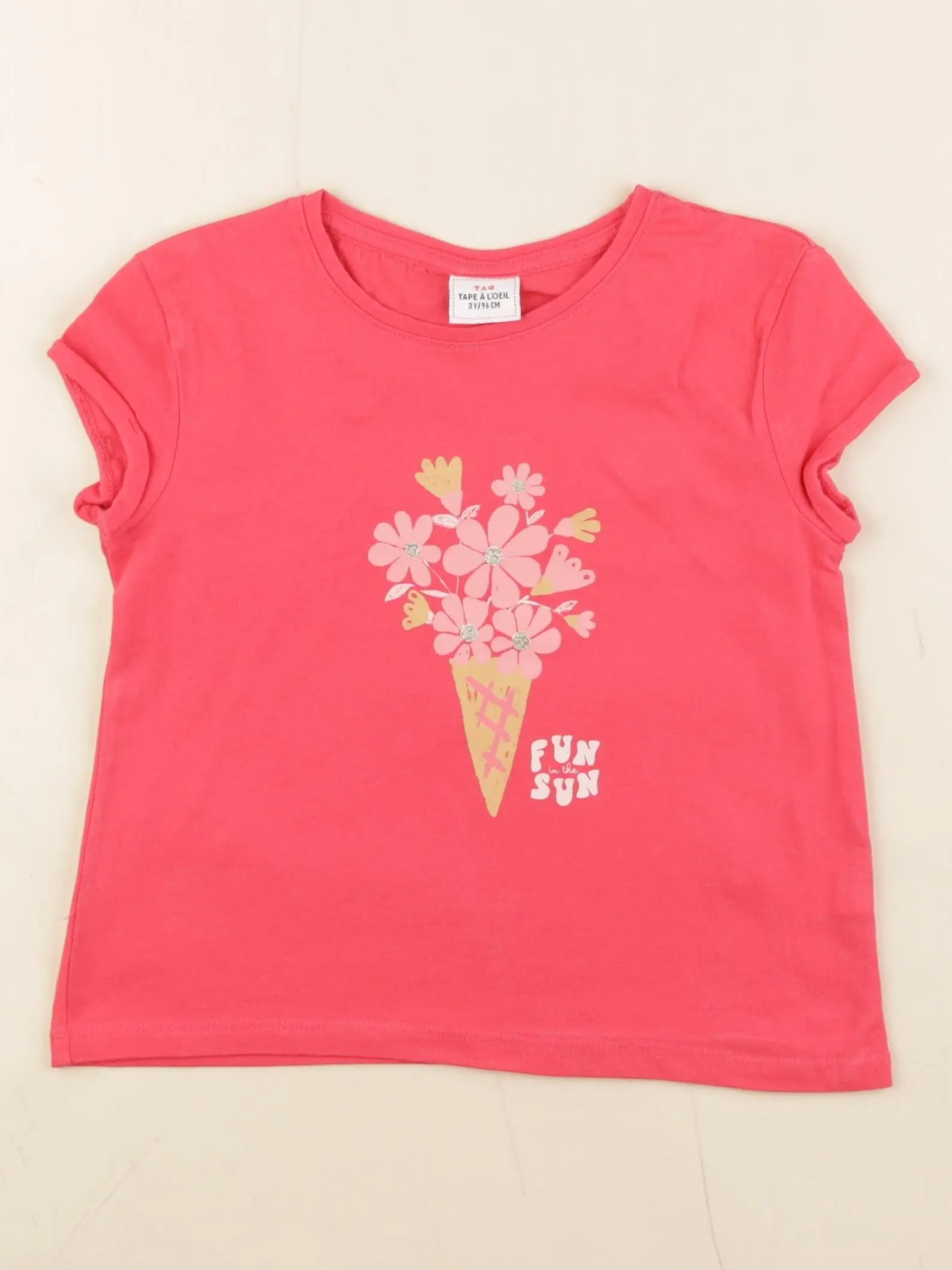 Tape à l'oeil - tee-shirt rouge - 3 ans