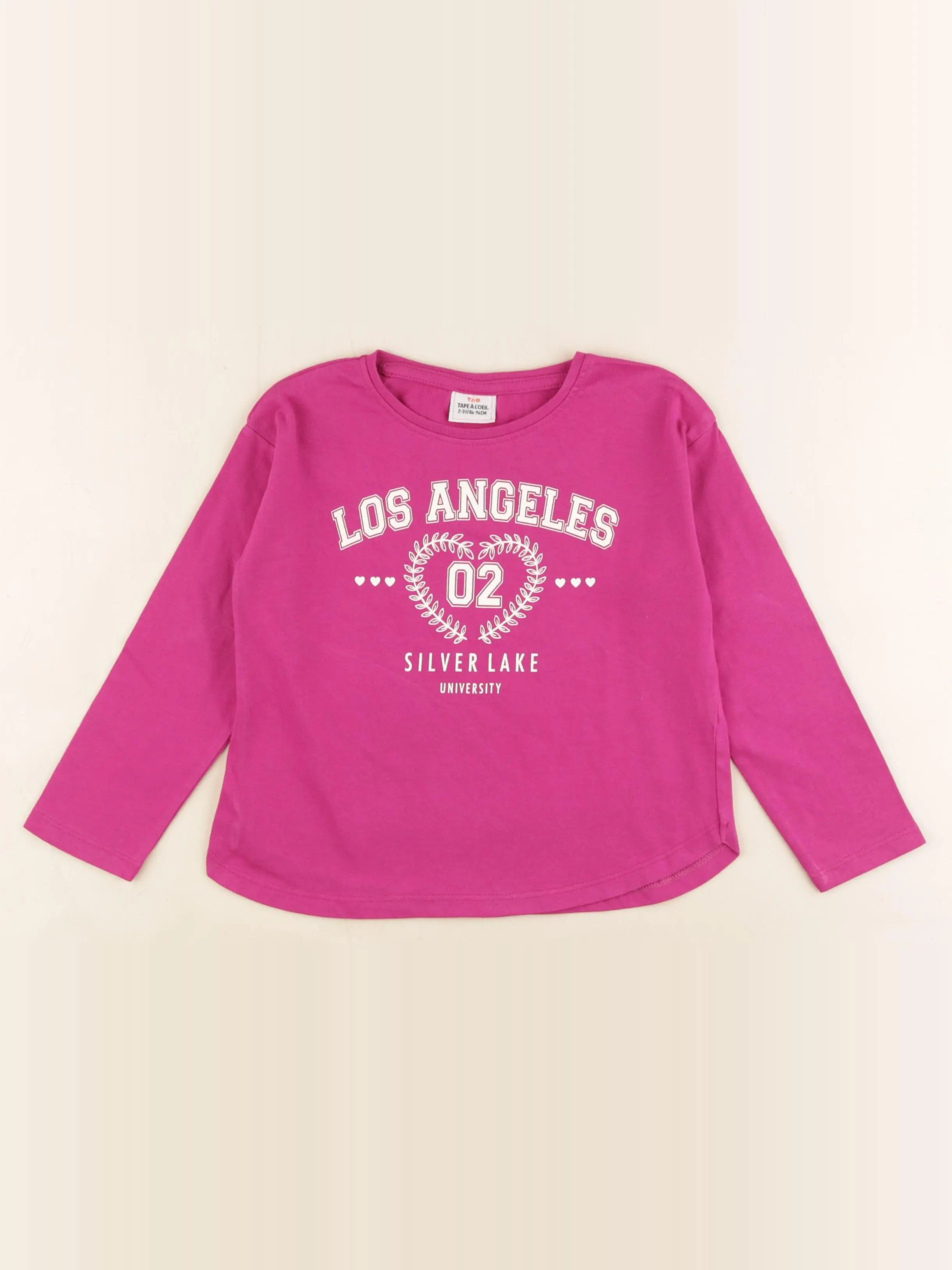 Tape à l'oeil - tee-shirt rose - 2/3 ans