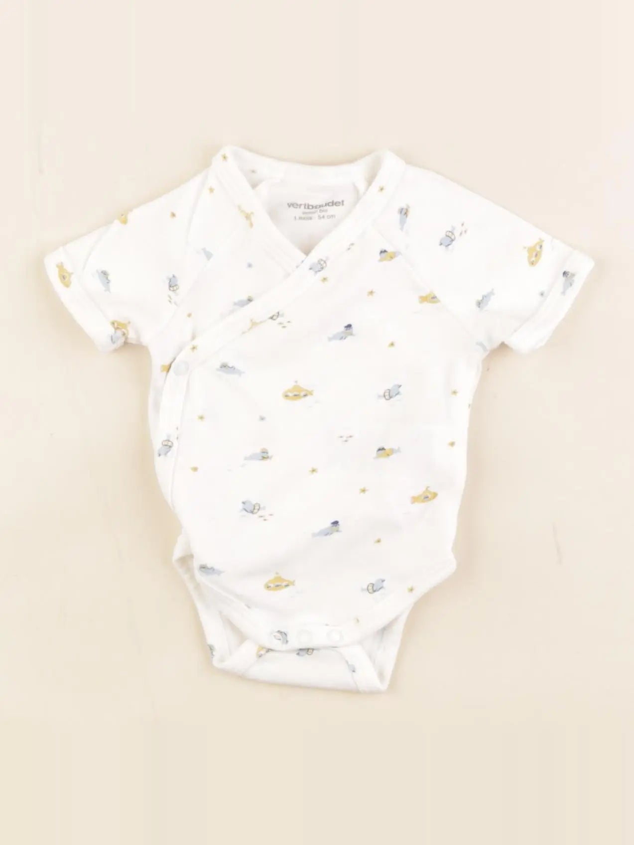 Vertbaudet - body blanc - 1 mois