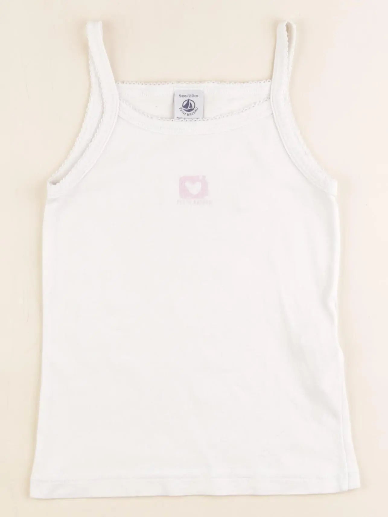 Petit Bateau - maillot de corps blanc - 5 ans