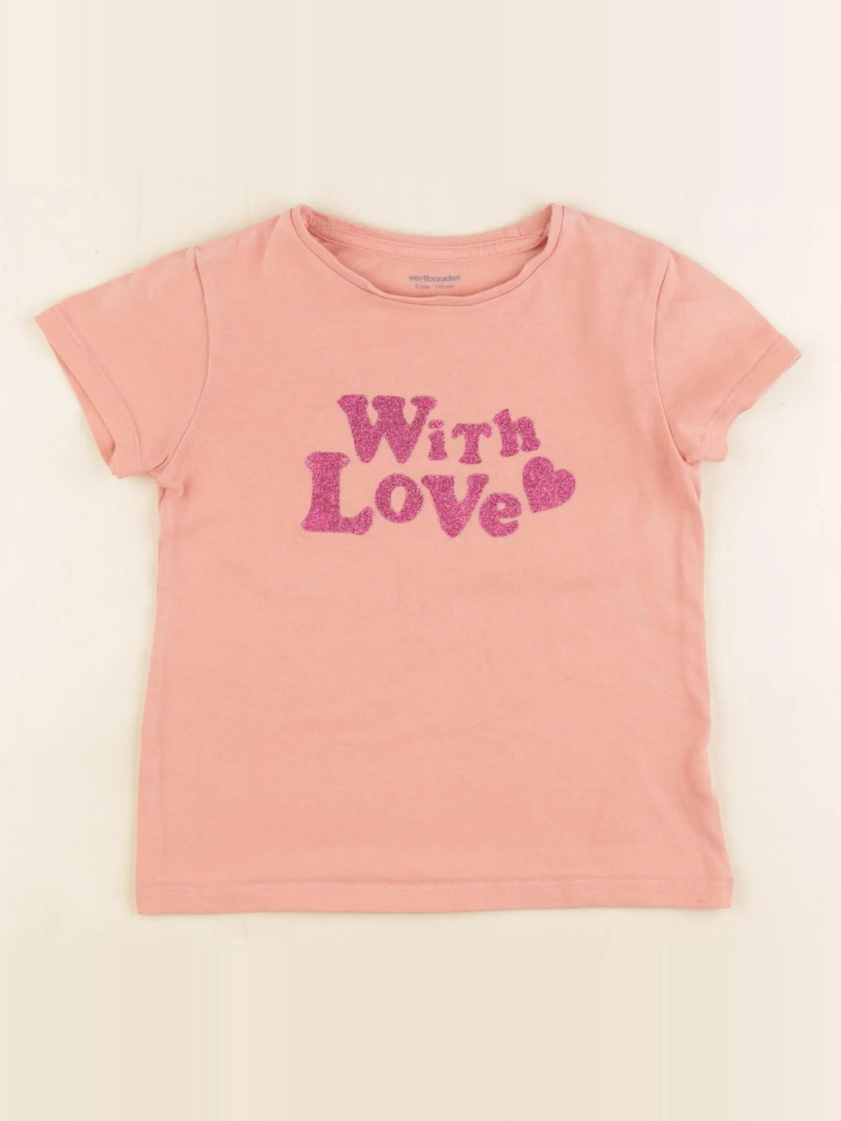 Vertbaudet - tee-shirt rose - 5 ans