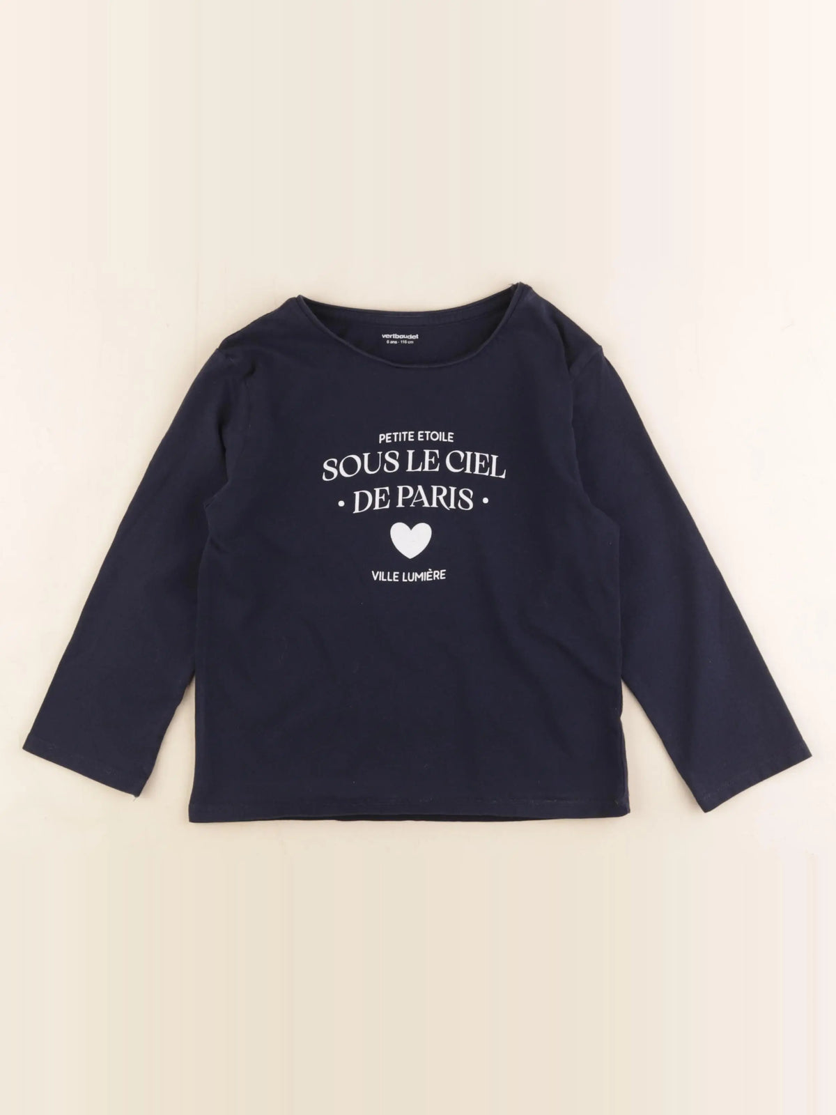 Vertbaudet - tee-shirt bleu - 6 ans