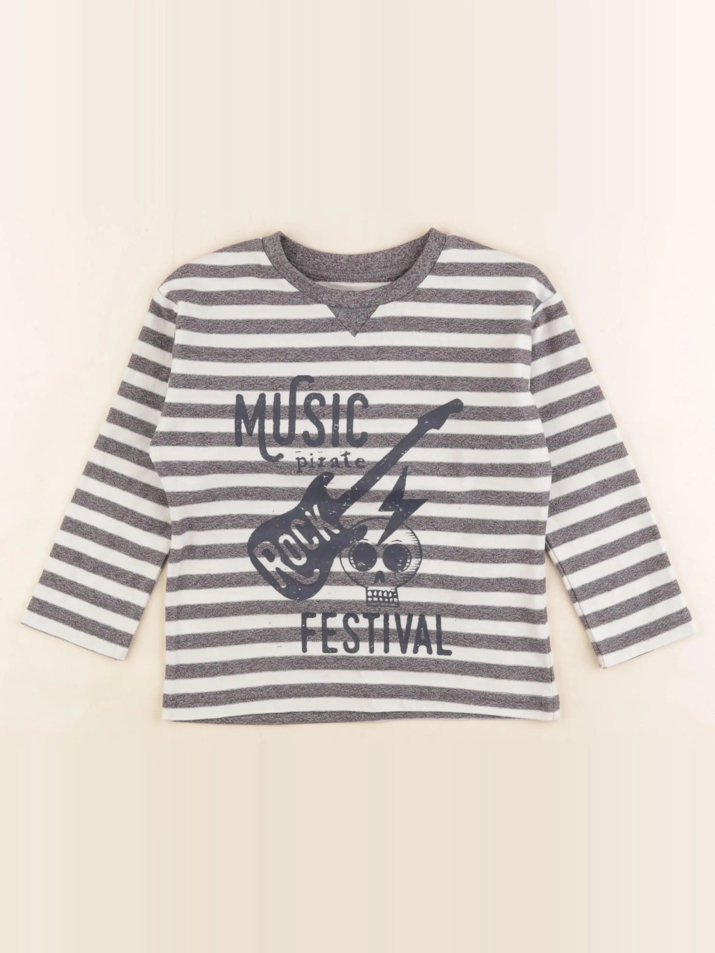 Vertbaudet - tee-shirt gris - 5 ans
