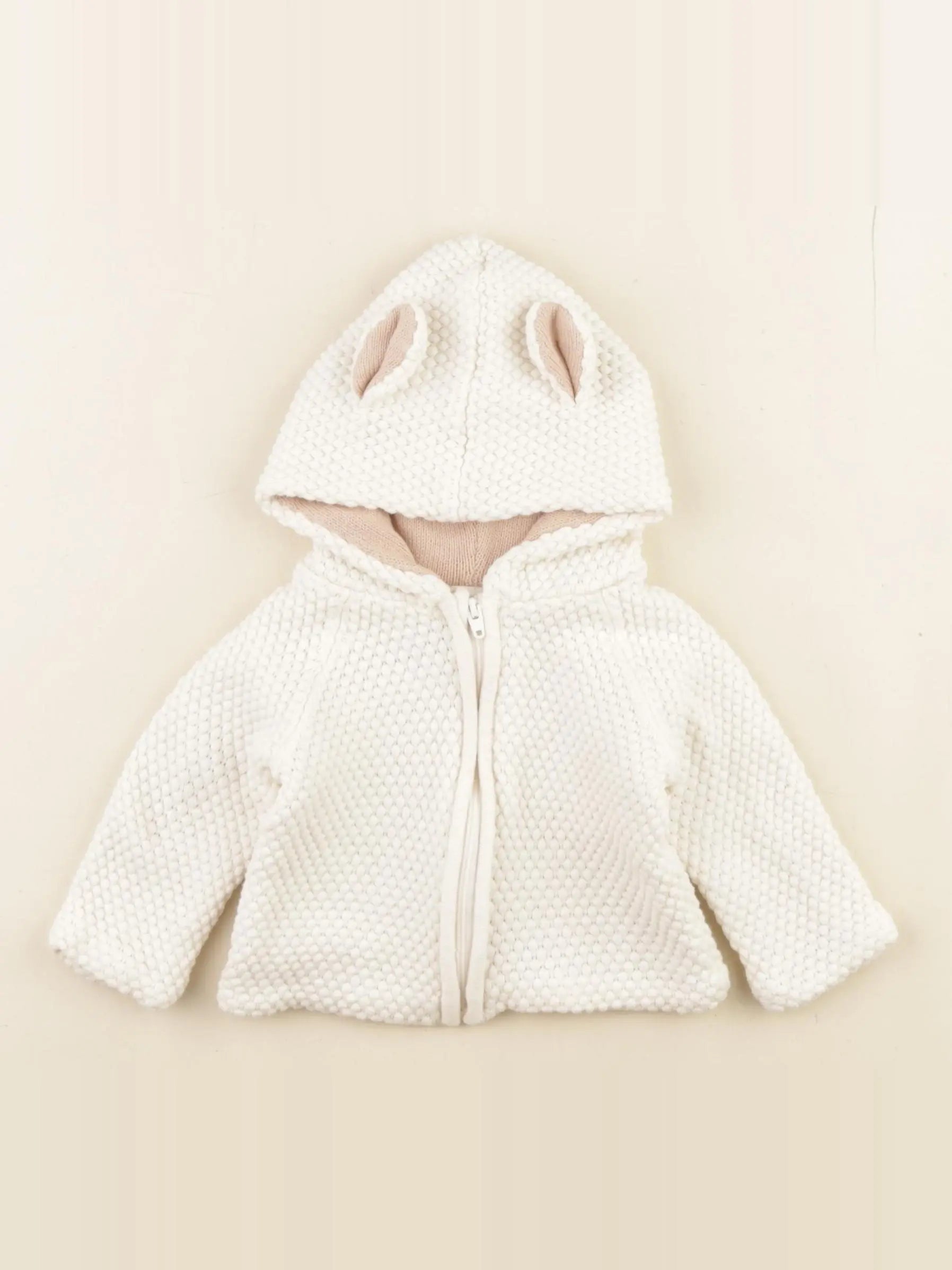 H&M - gilet beige - 2/4 mois