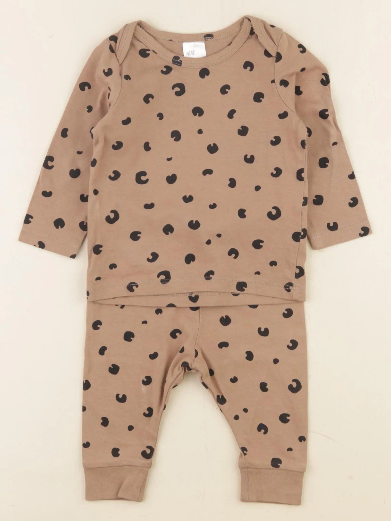 H&M - pyjama coton marron - 2/4 mois
