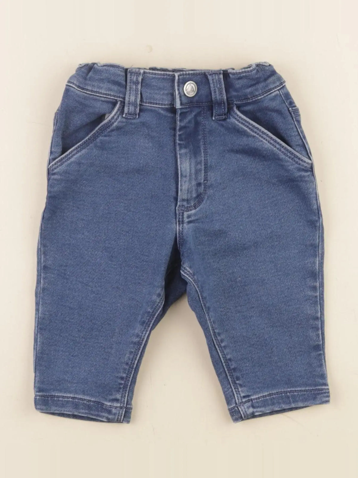 Petit Bateau - jean bleu - 6 mois