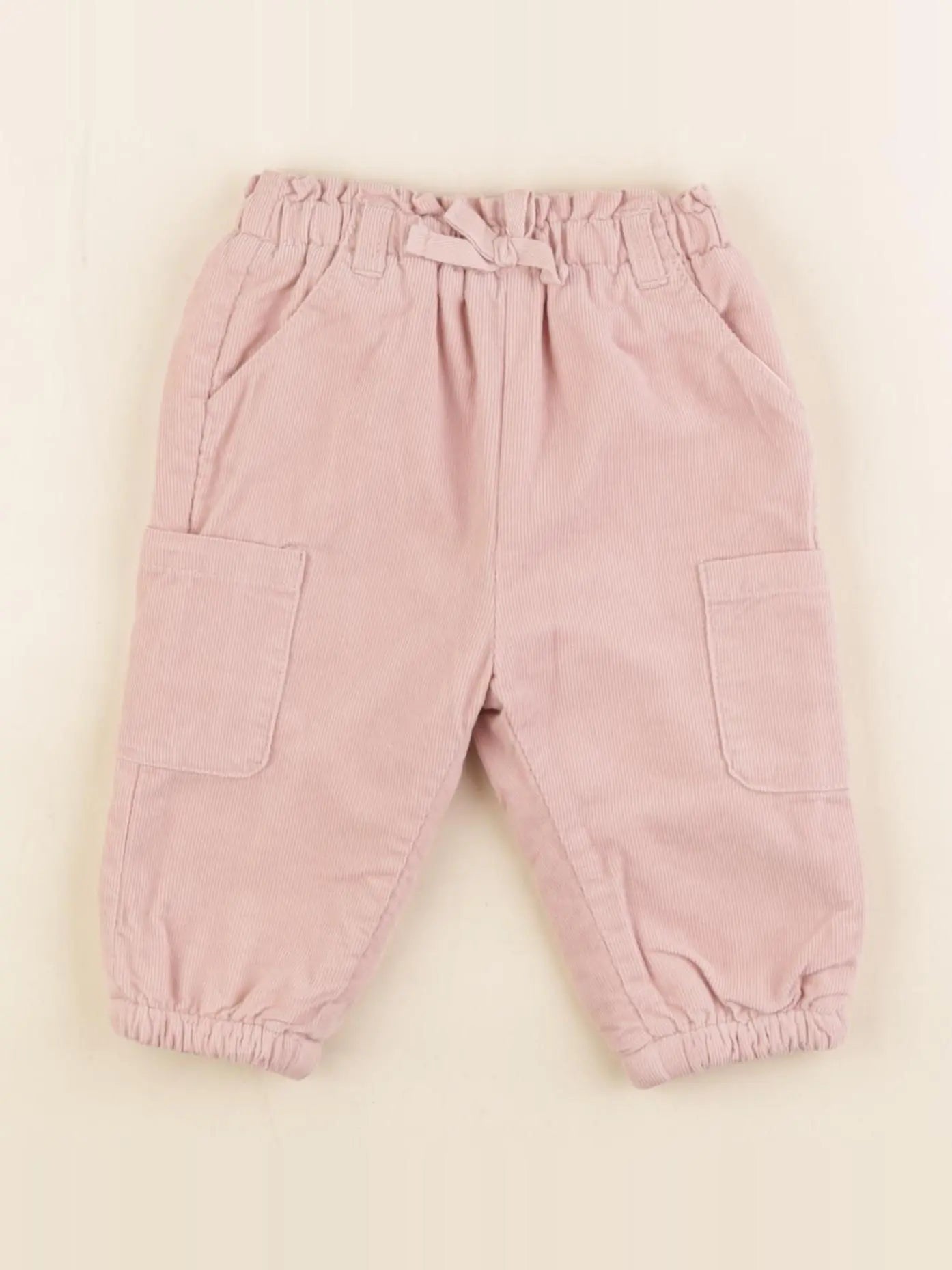 Vertbaudet - pantalon doublé rose - 6 mois