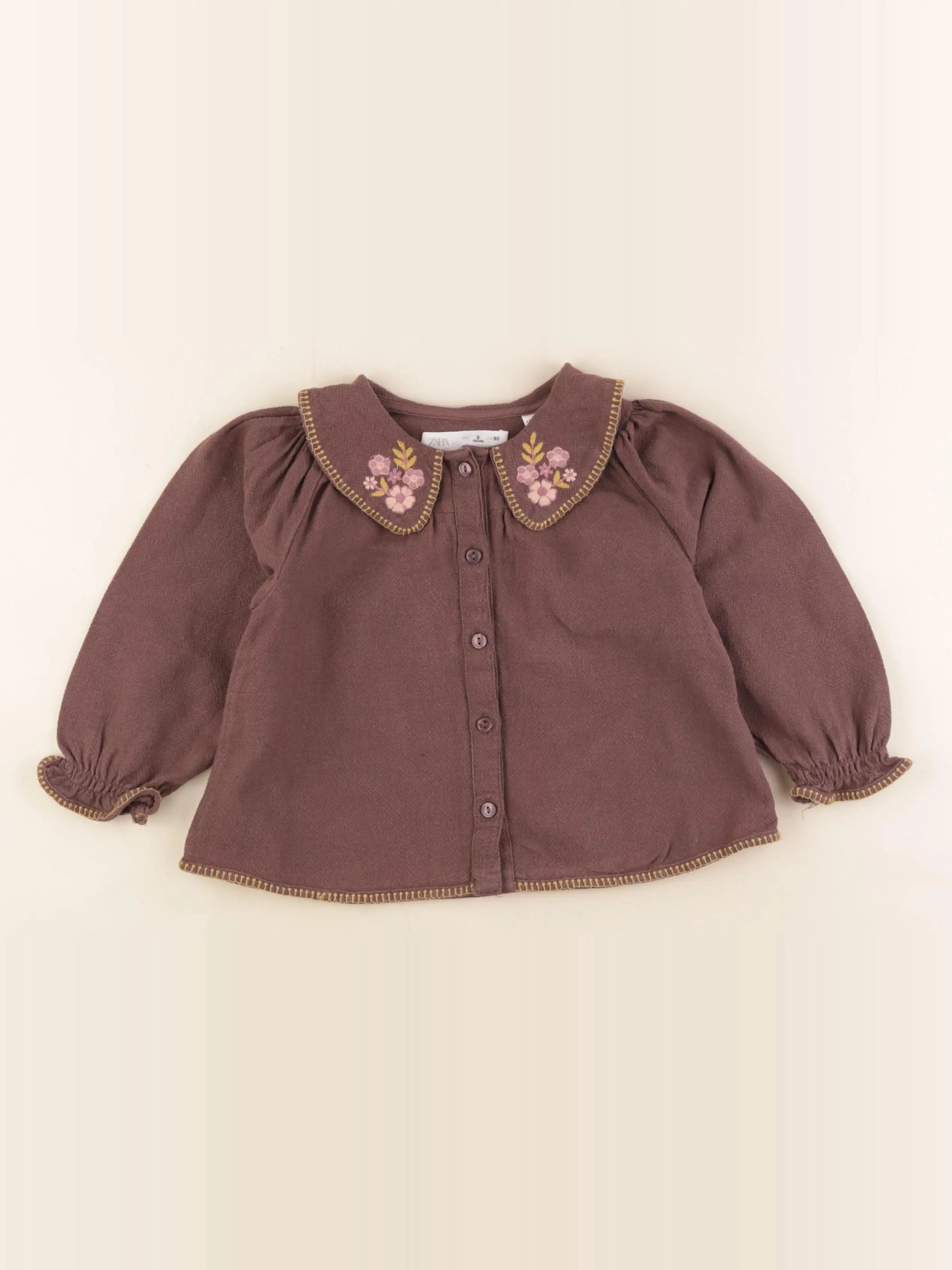 Zara - blouse marron - 2 ans