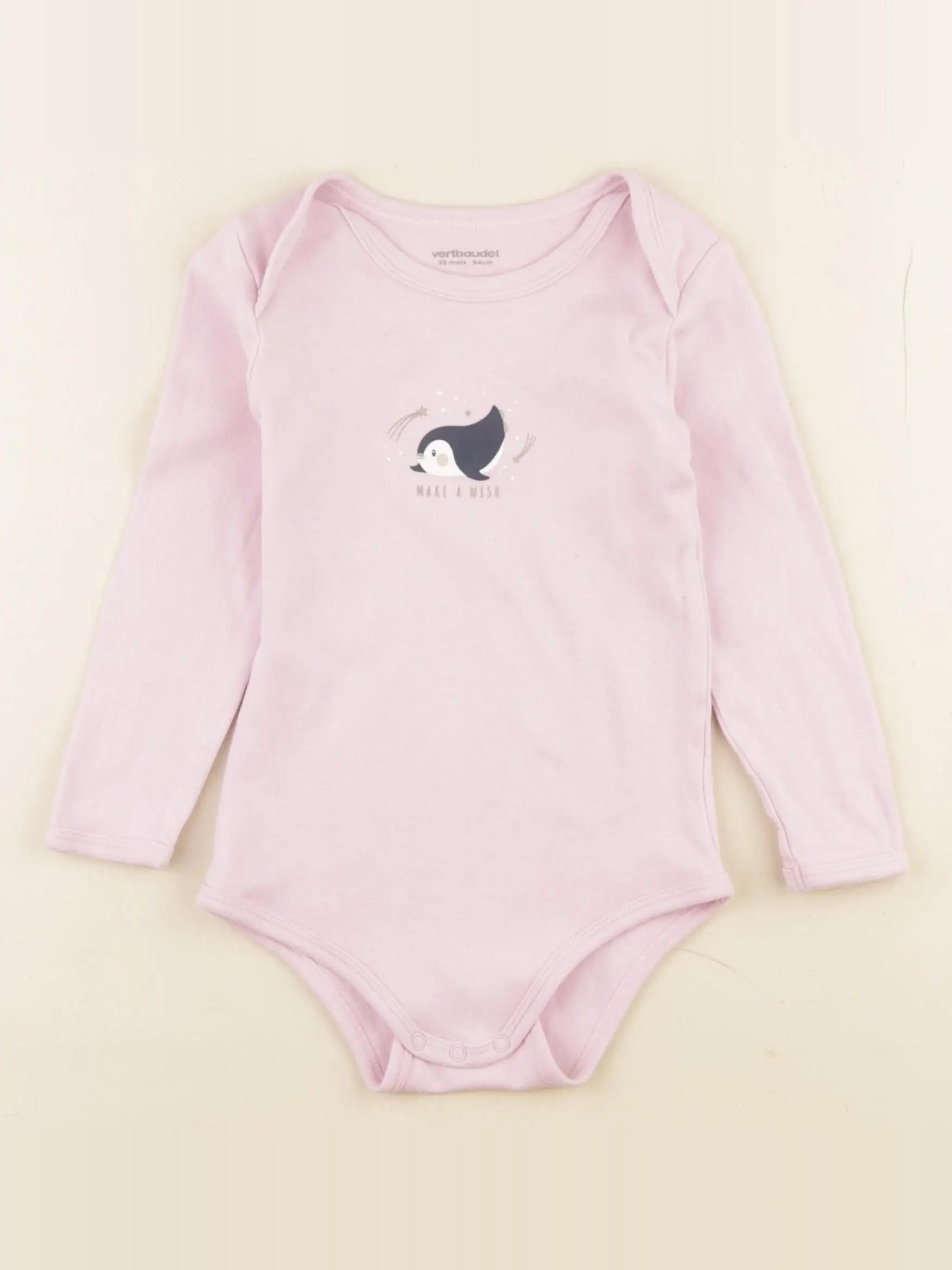 Vertbaudet - body rose - 36 mois