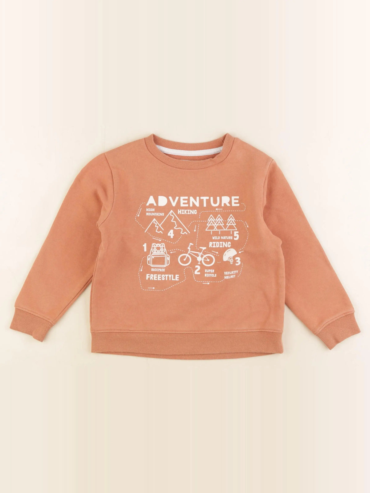 Vertbaudet - sweat marron - 5 ans