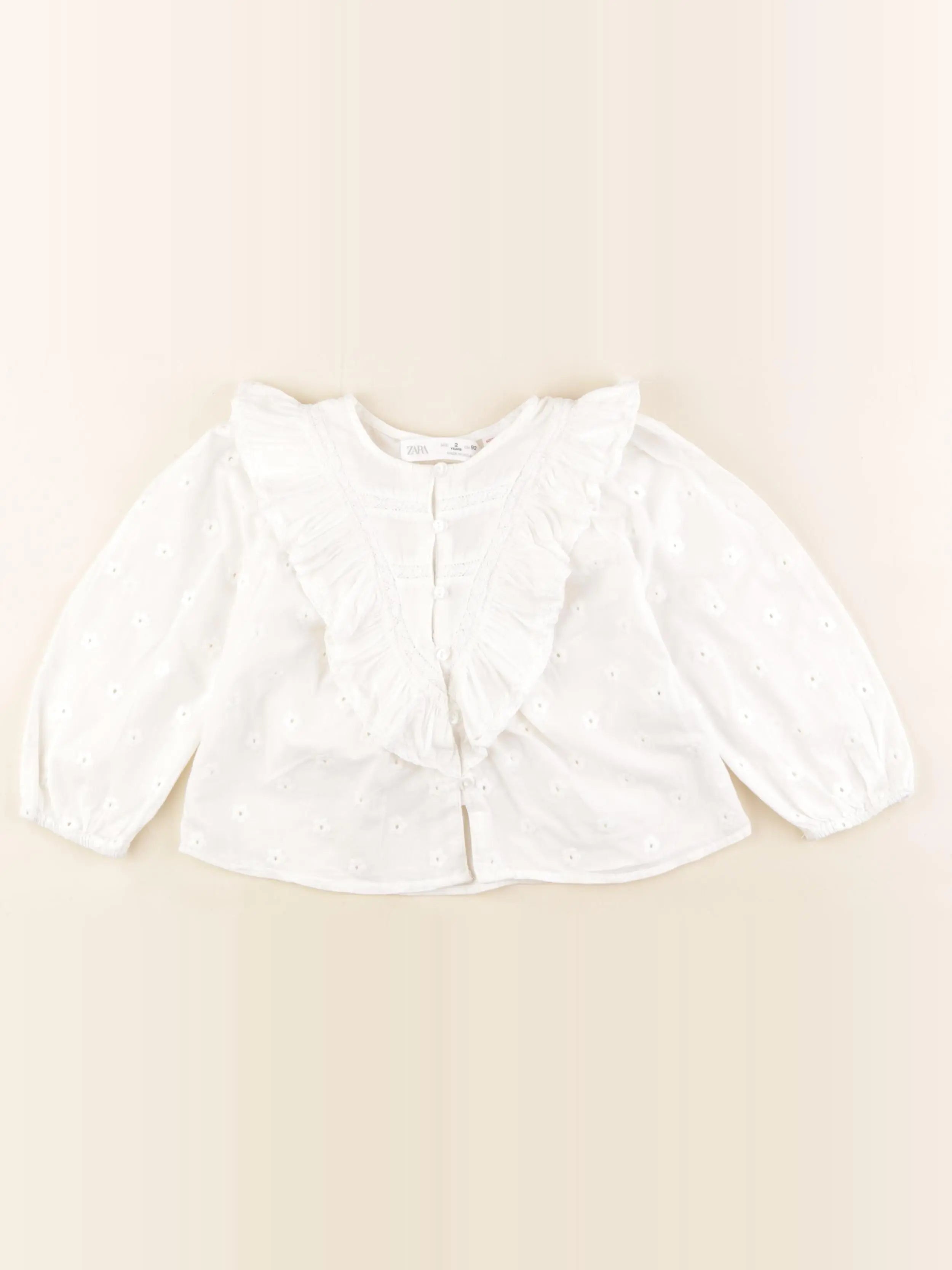 Zara - blouse blanc - 2 ans