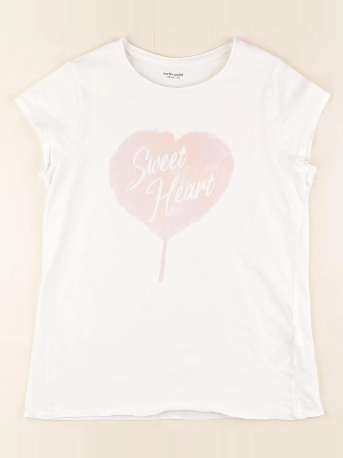 Vertbaudet - tee-shirt blanc - 14 ans