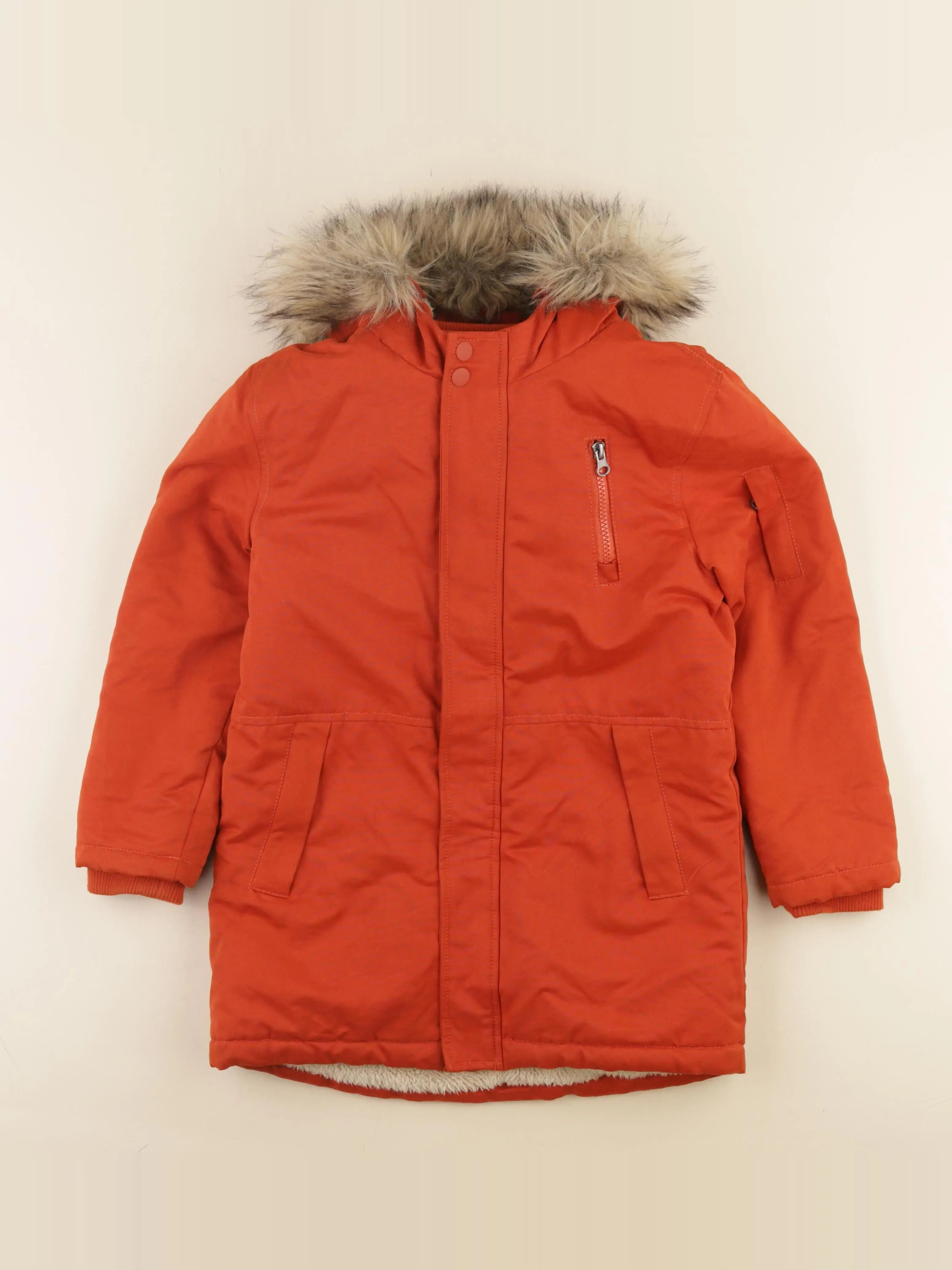 Vertbaudet - parka orange - 9 ans