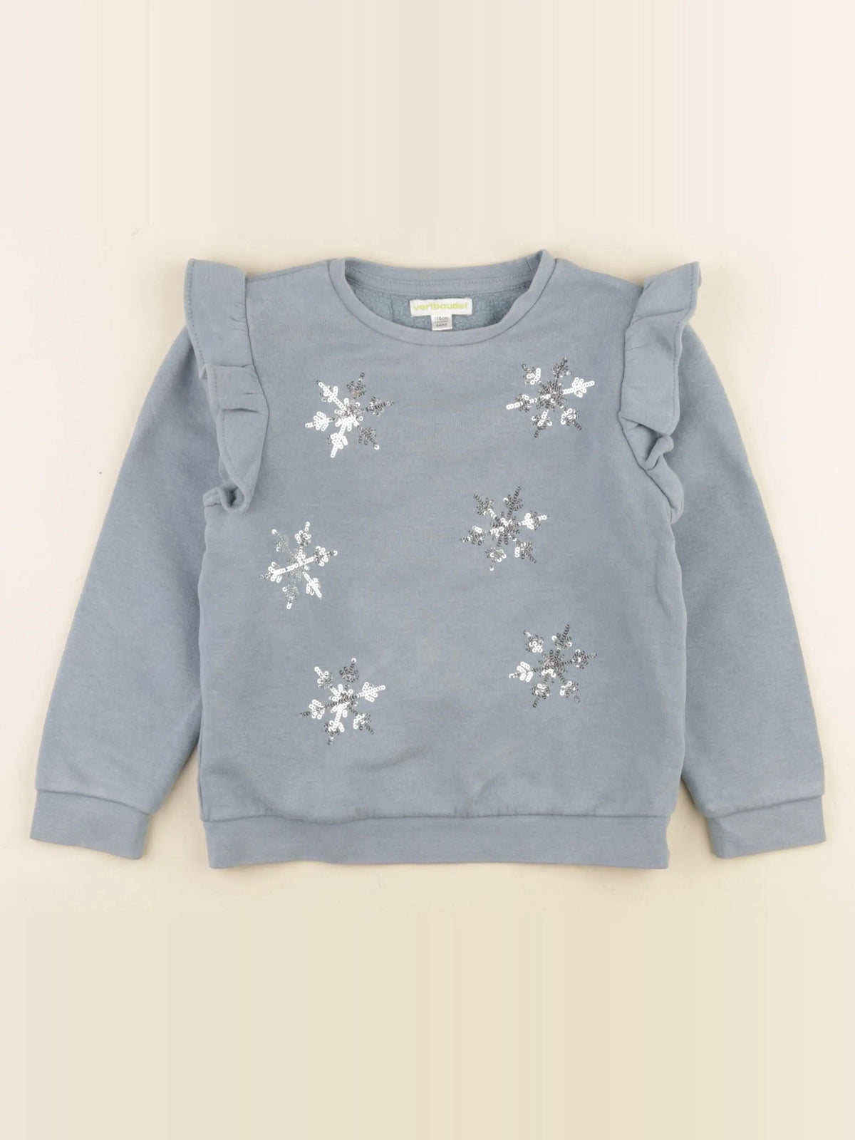 Vertbaudet - sweat bleu - 6 ans