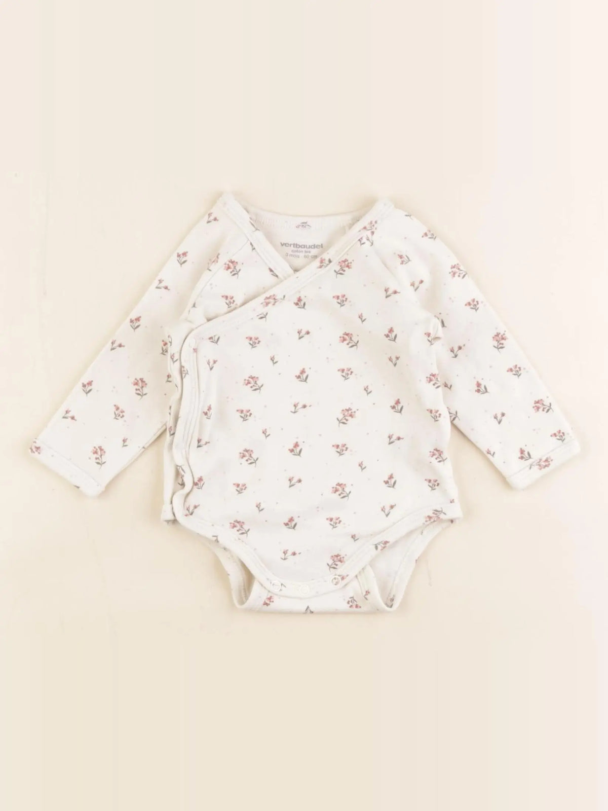 Vertbaudet - body beige - 3 mois