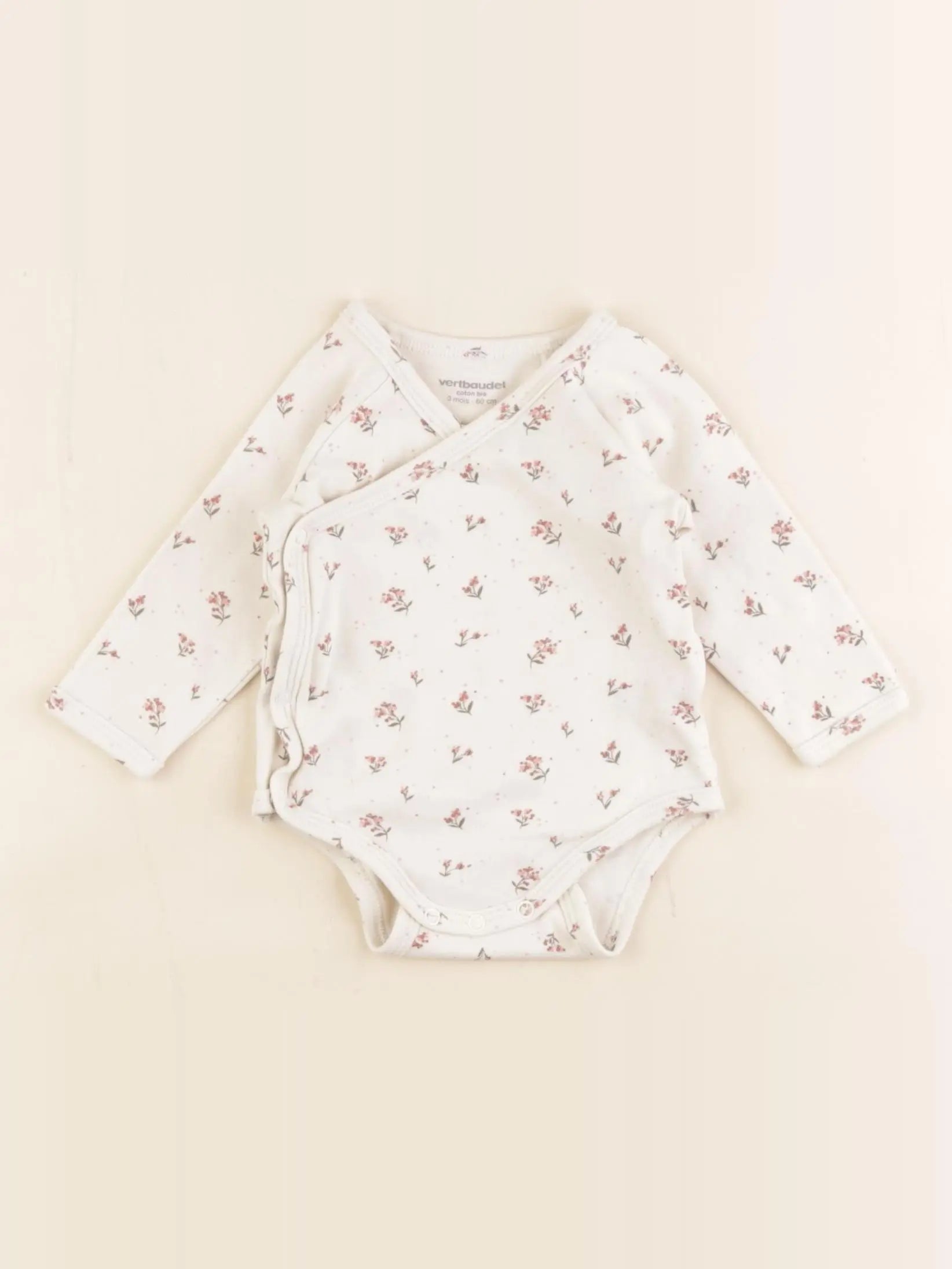 Vertbaudet - body beige - 3 mois