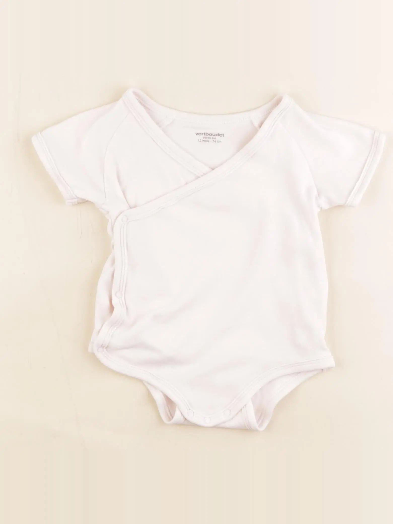 Vertbaudet - body rose - 12 mois