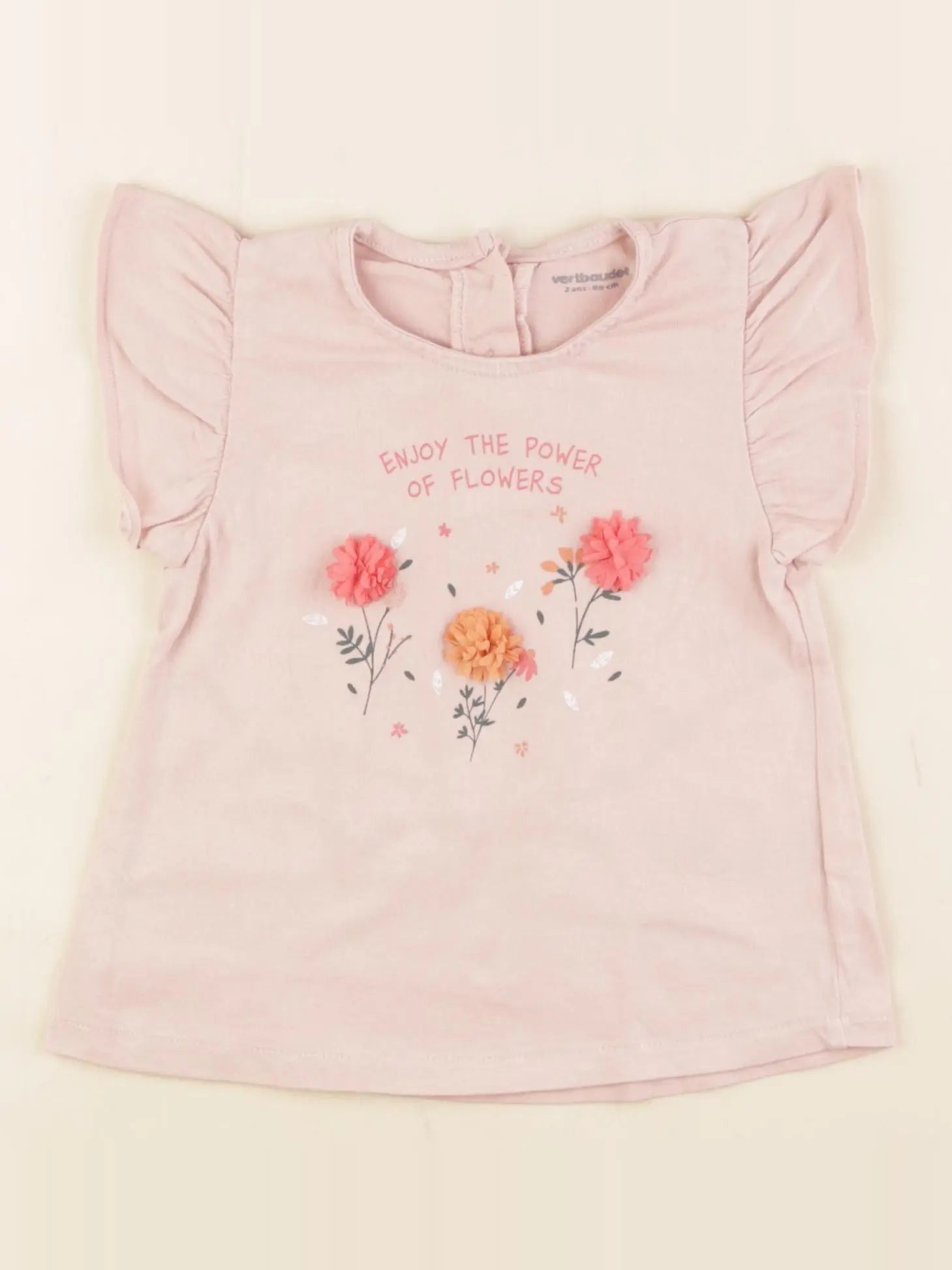 Vertbaudet - tee-shirt rose - 2 ans