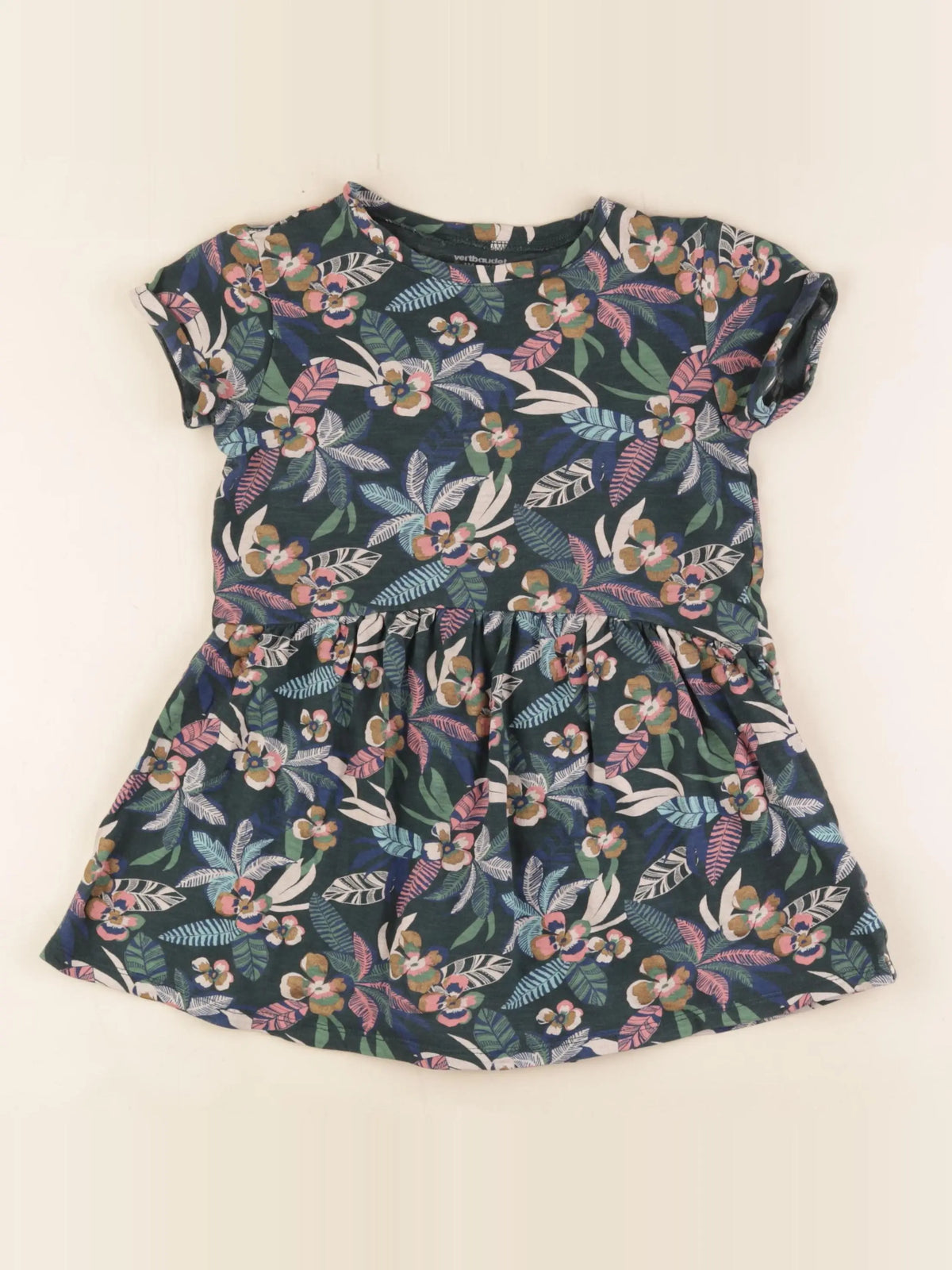 Vertbaudet - robe vert - 6 ans