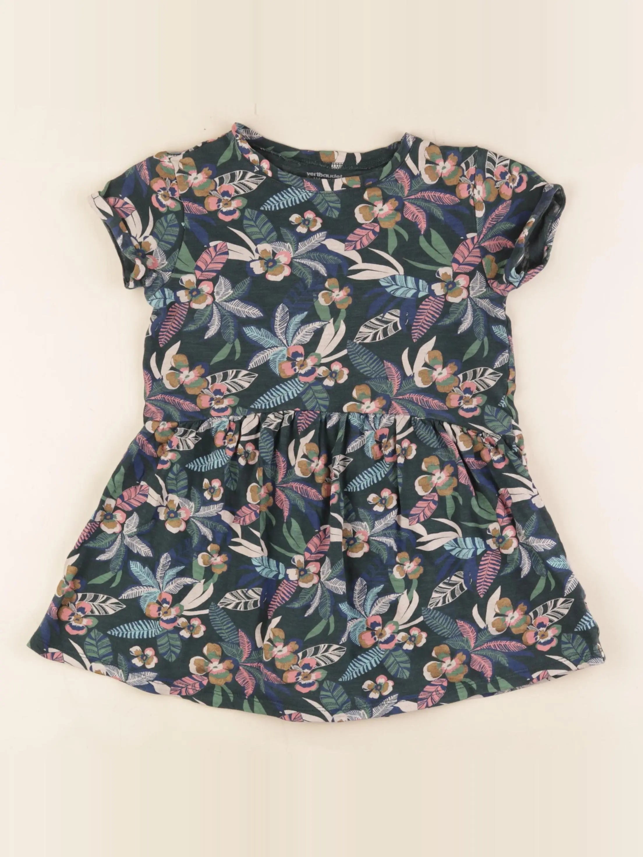 Vertbaudet - robe vert - 6 ans