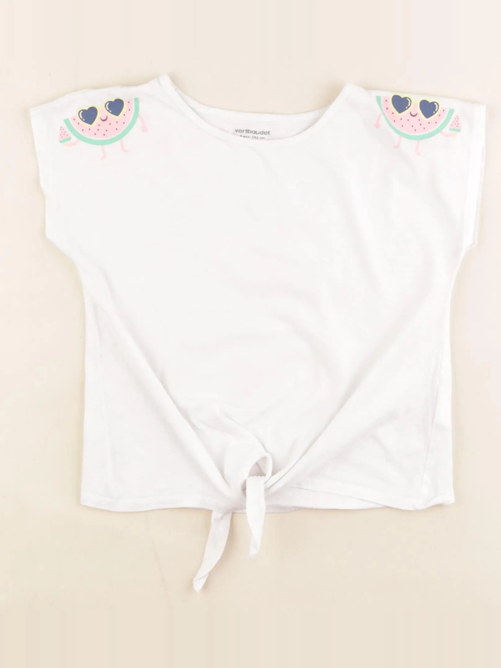 Vertbaudet - tee-shirt blanc - 4 ans