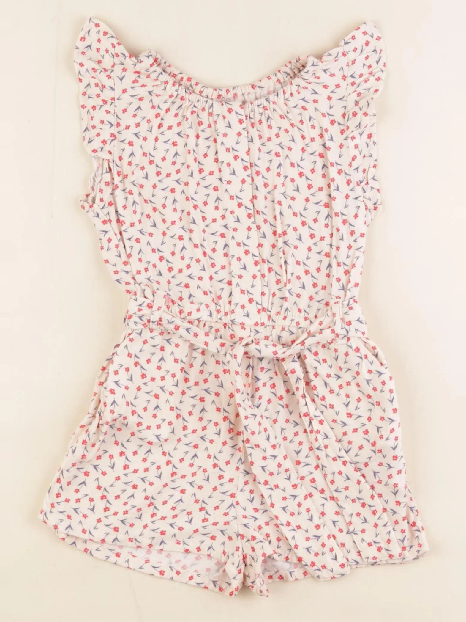 Vertbaudet - combinaison beige, rouge - 4 ans