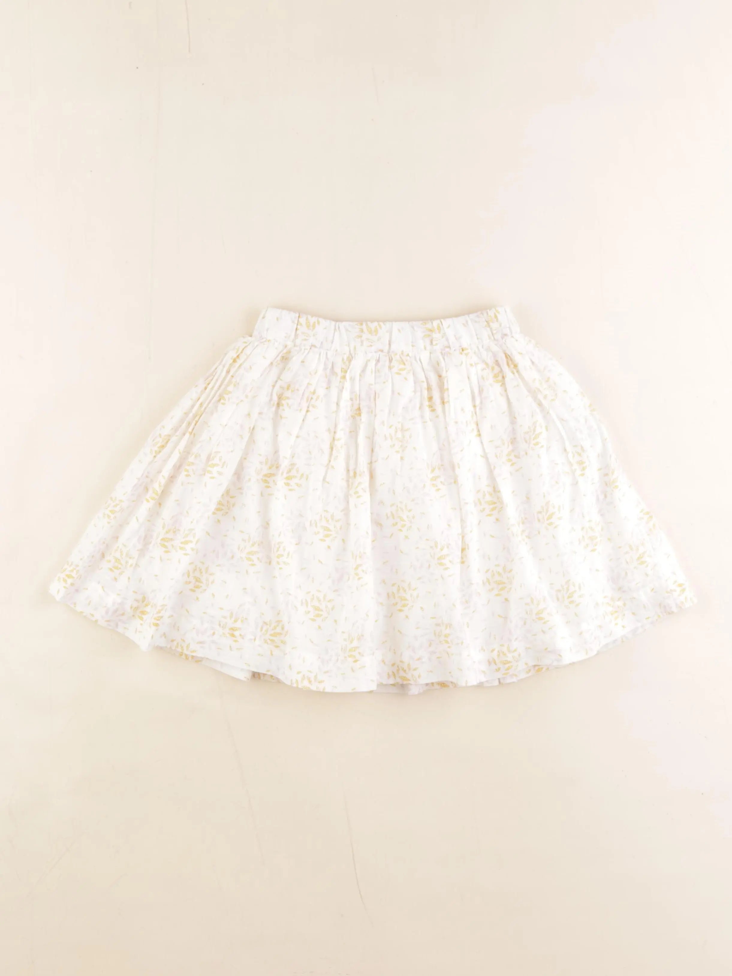 Bonpoint - jupe blanc, jaune - 4 ans