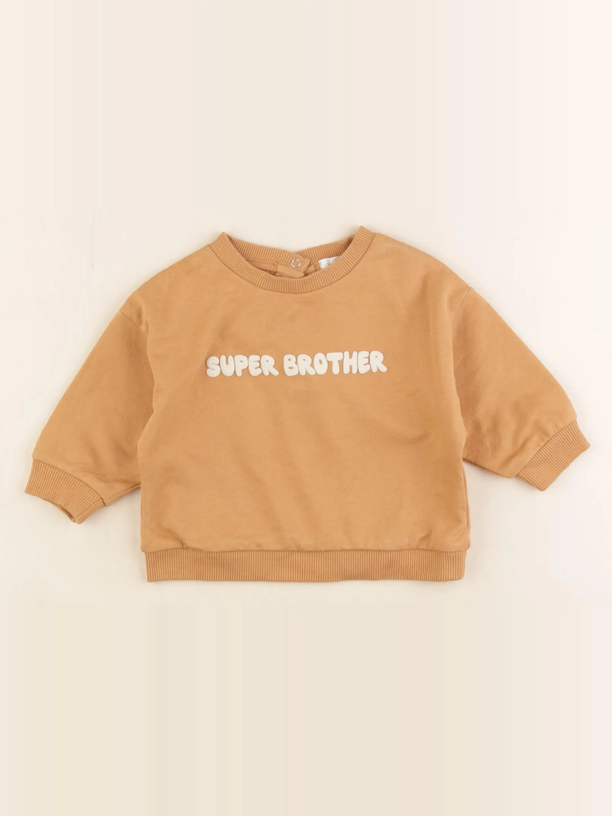 Vertbaudet - sweat marron - 9 mois
