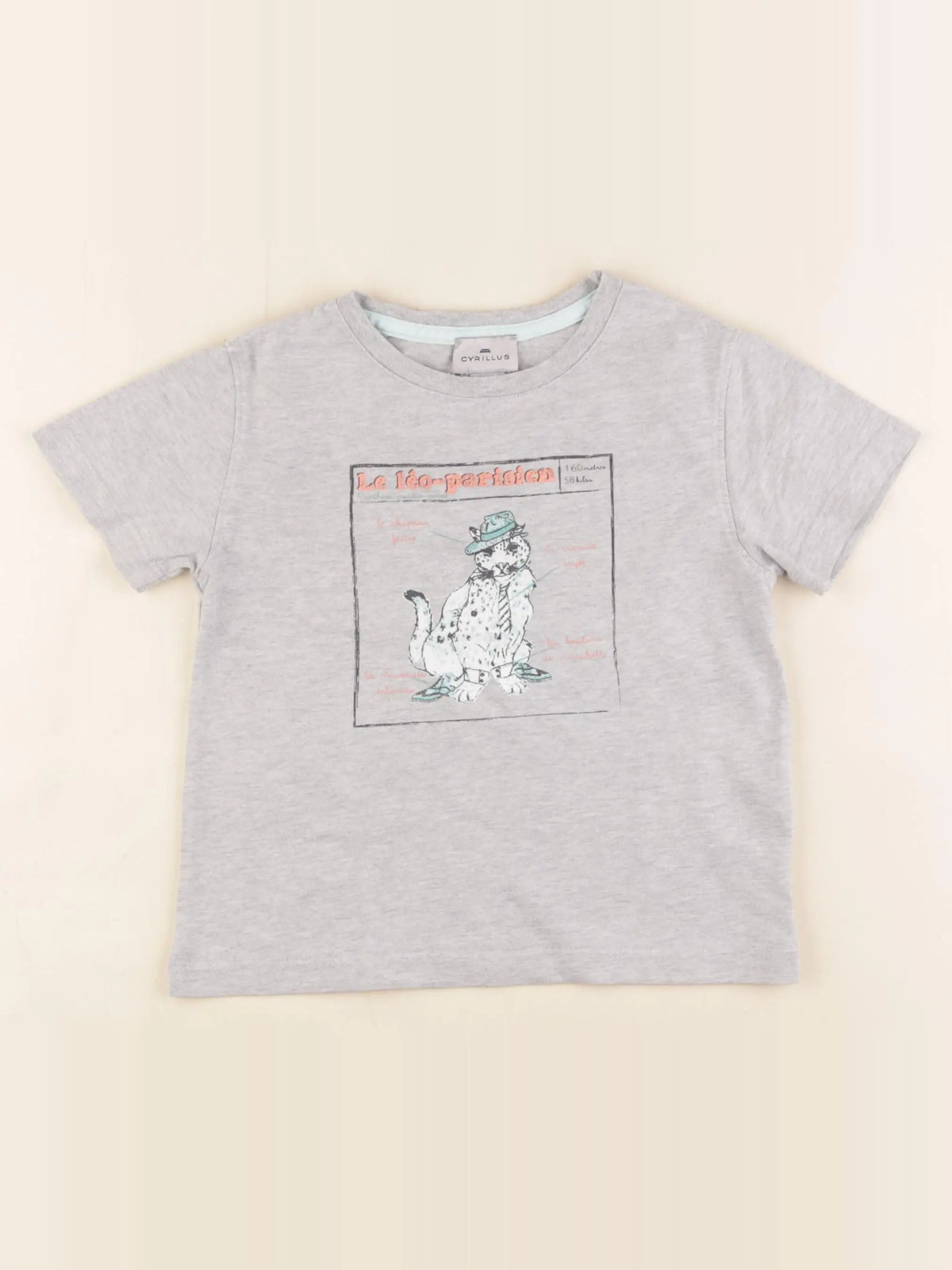Cyrillus - tee-shirt gris - 3 ans