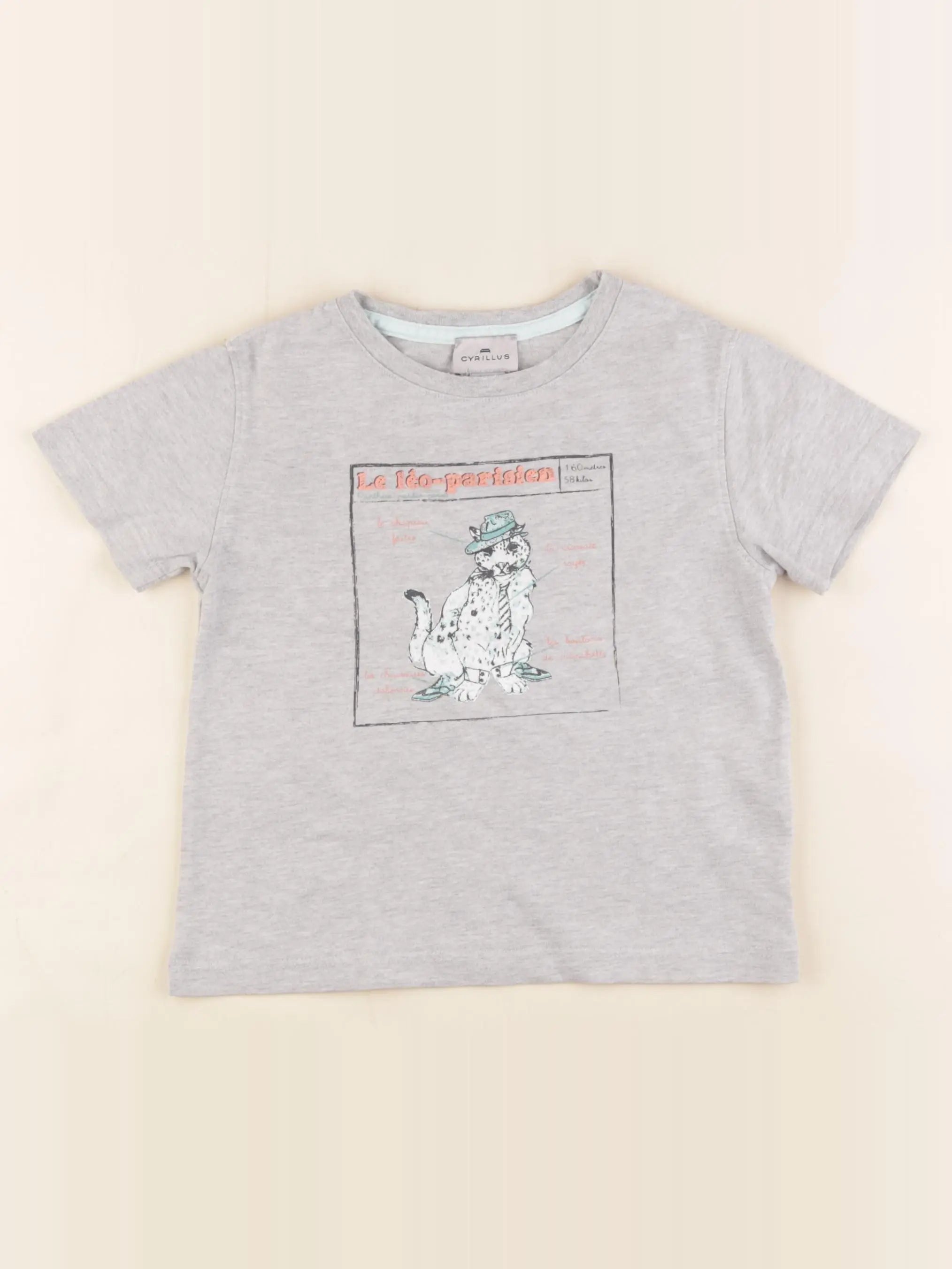 Cyrillus - tee-shirt gris - 3 ans